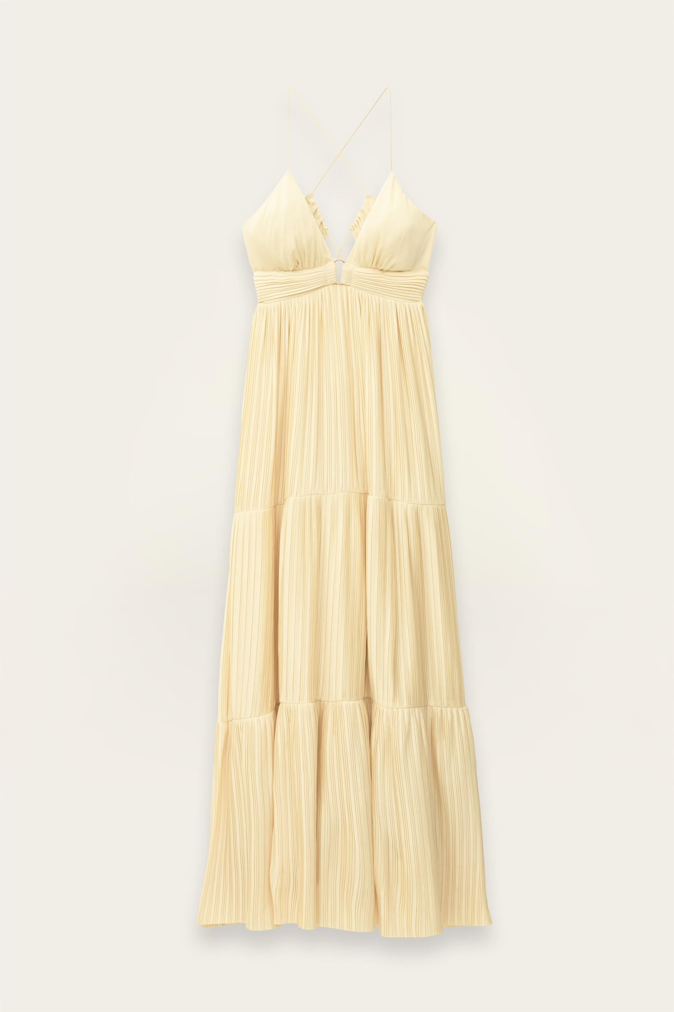 Satin Maxi Dress Wasta Yellow | ba&sh Clothing