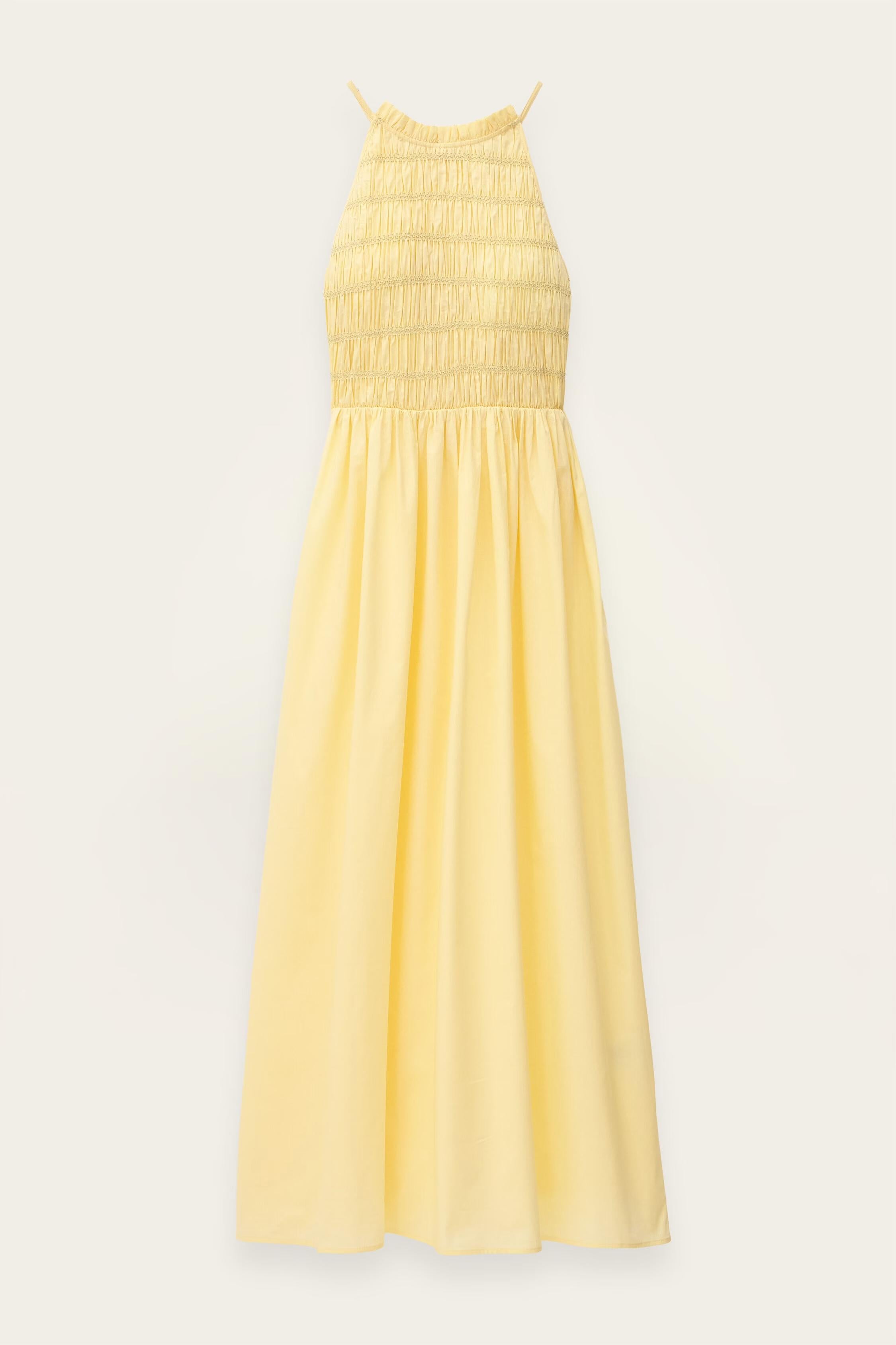Smocked Maxi Dress Eris Yellow | ba&sh Clothing