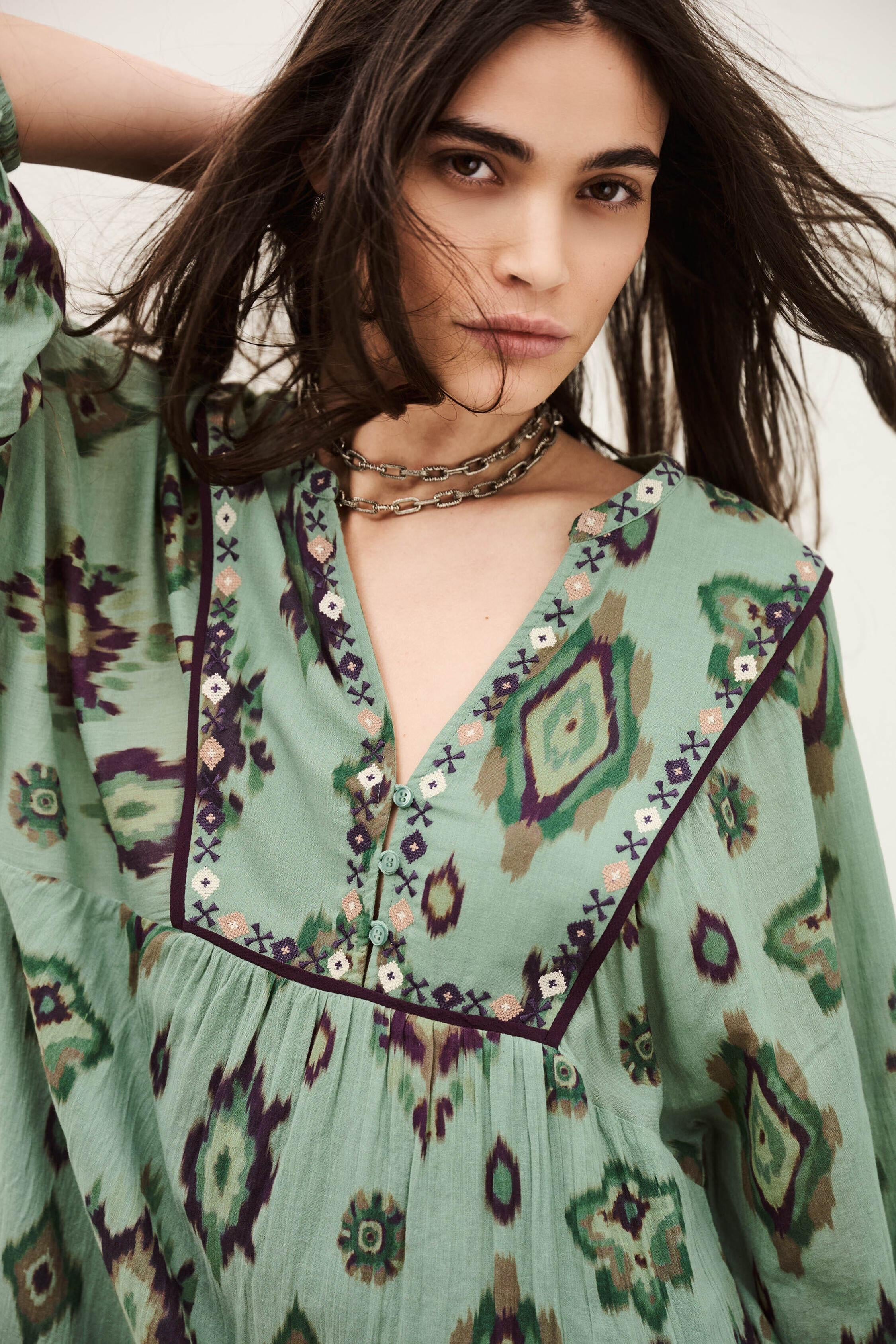 Midi Dress Oelia Green | ba&sh Clothing