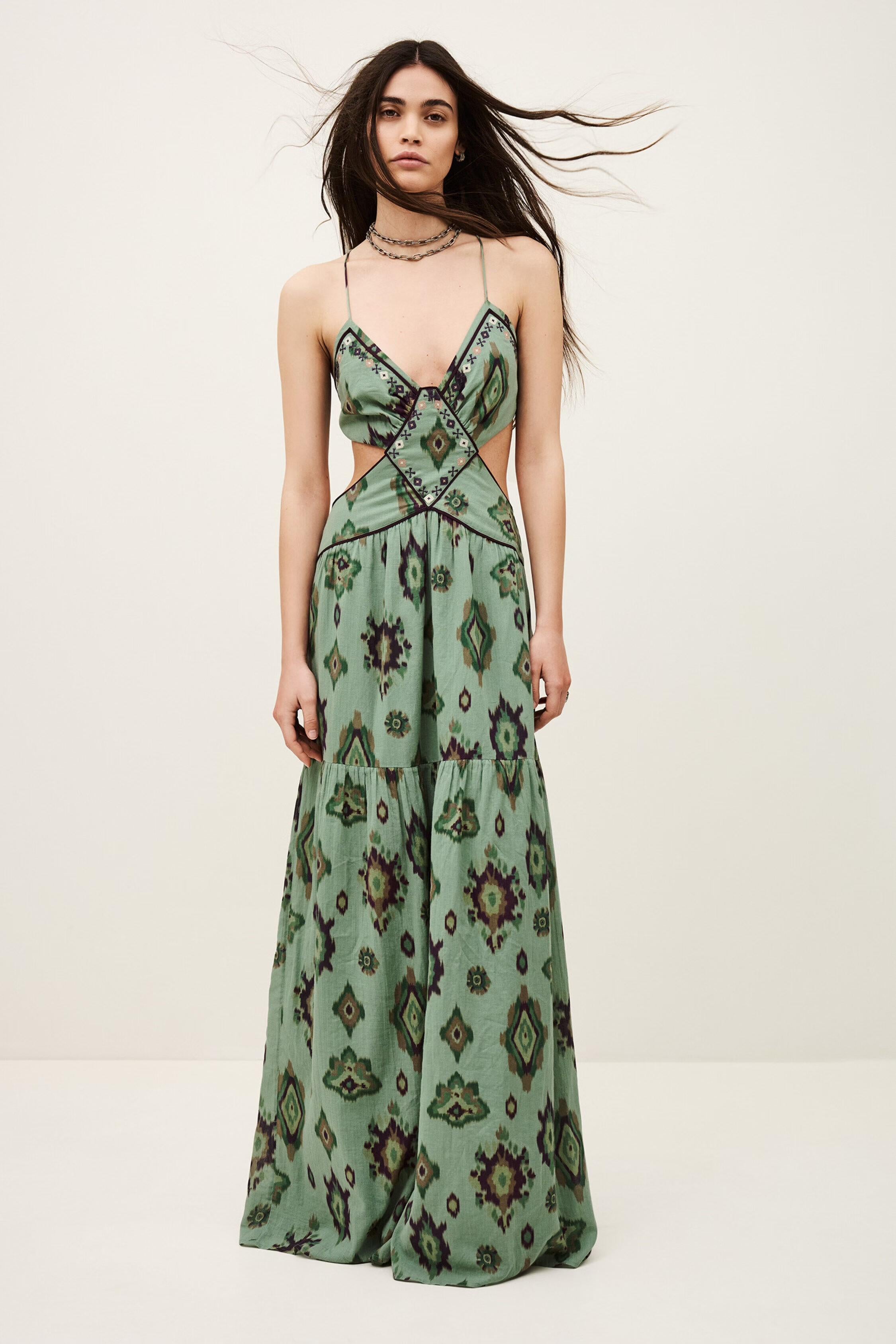 Maxi Dress Omelia Green | ba&sh Clothing