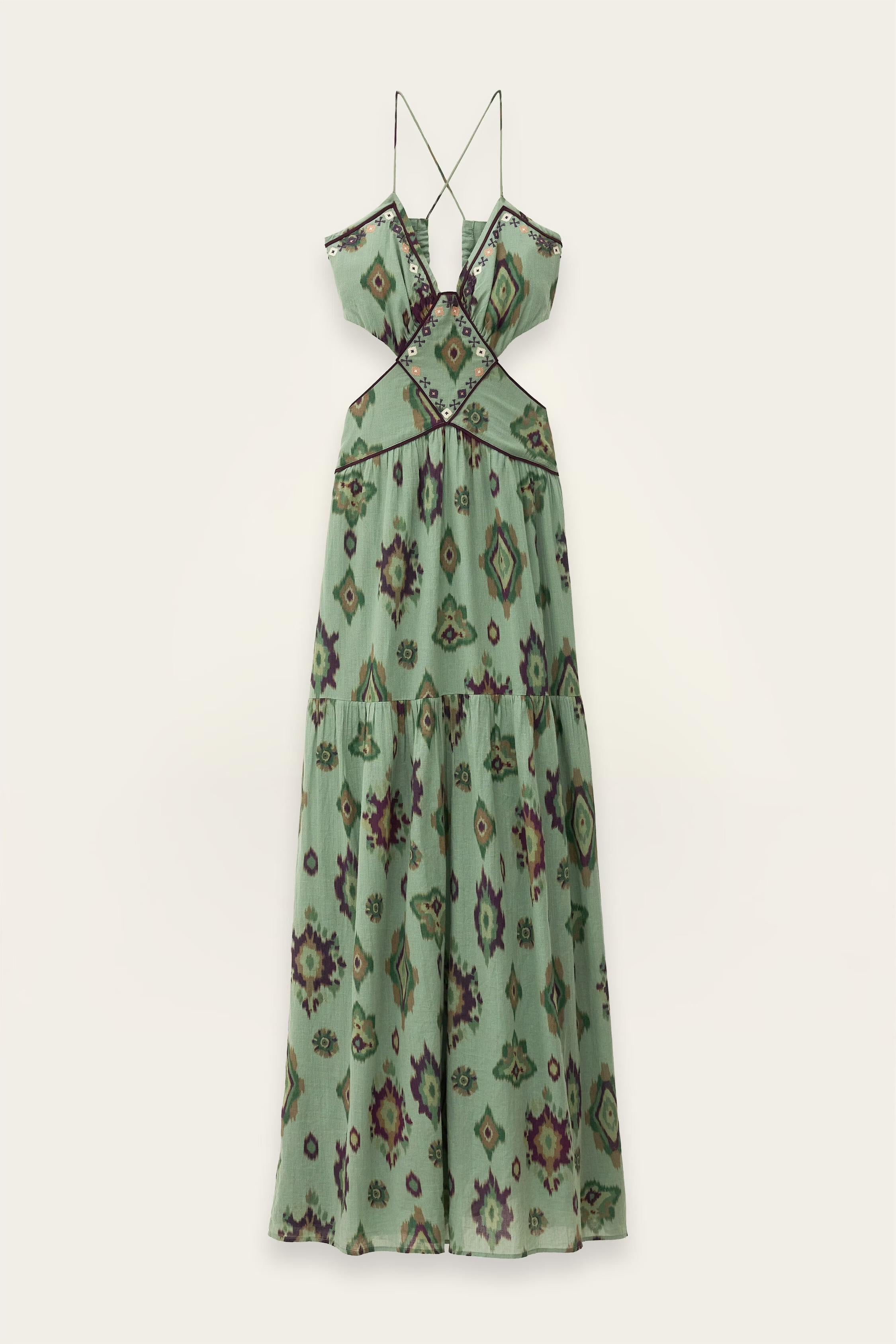 Maxi Dress Omelia Green | ba&sh Clothing