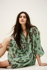 Mini Dress Olalie Green | ba&sh Clothing