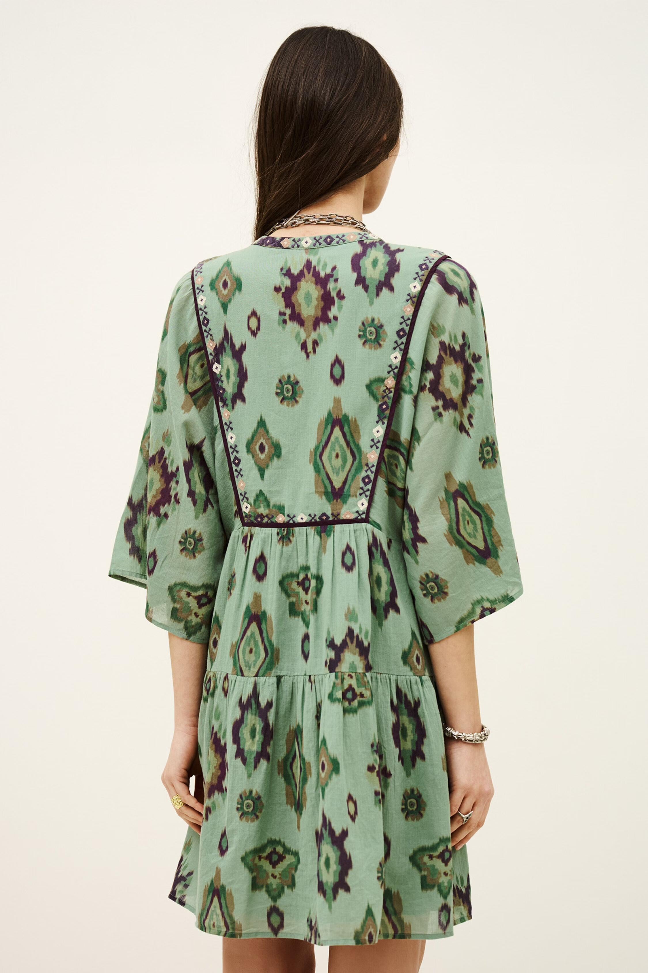 Mini Dress Olalie Green | ba&sh Clothing