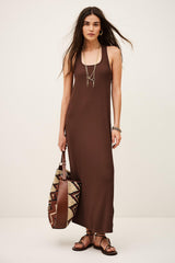 Jersey Maxi Dress Naora Brown | ba&sh Clothing