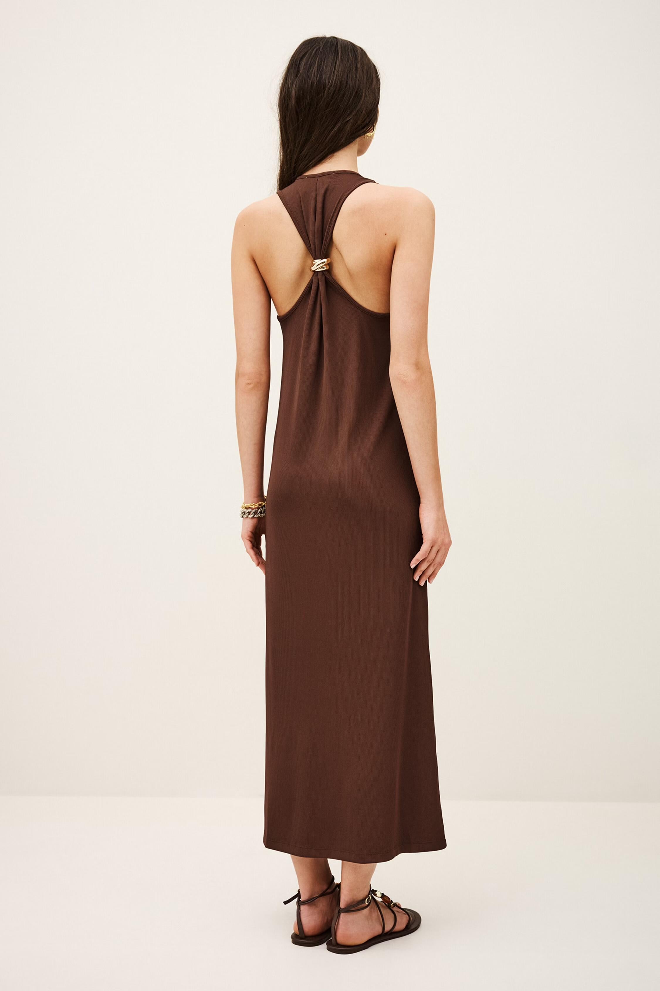 Jersey Maxi Dress Naora Brown | ba&sh Clothing