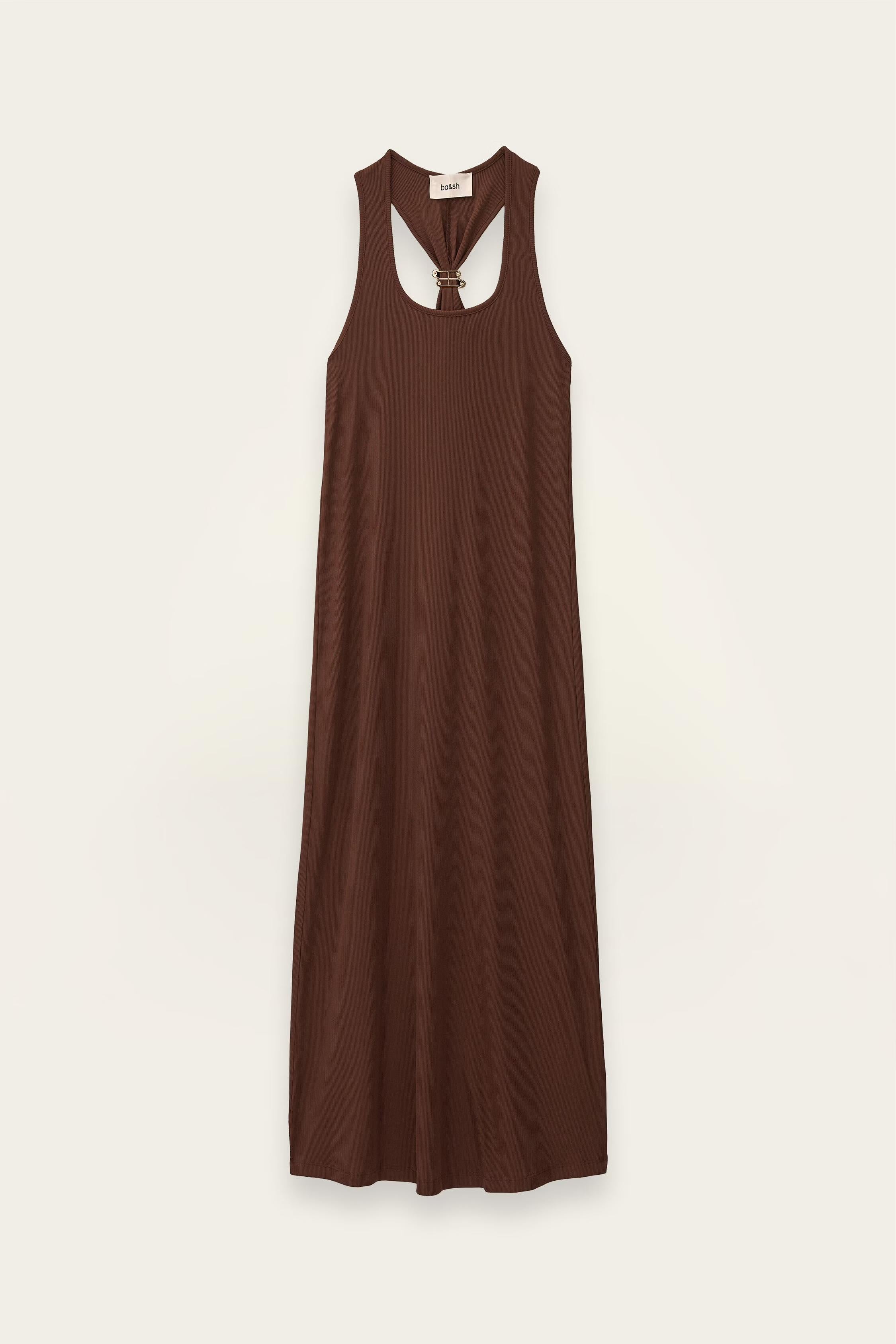 Jersey Maxi Dress Naora Brown | ba&sh Clothing