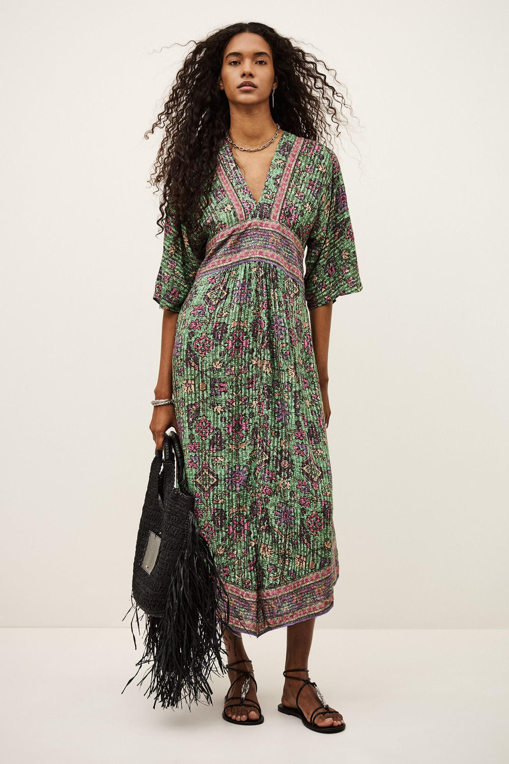 Midi Dress Pipa Green | ba&sh Clothing