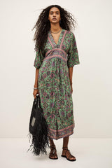 Midi Dress Pipa Green | ba&sh Clothing