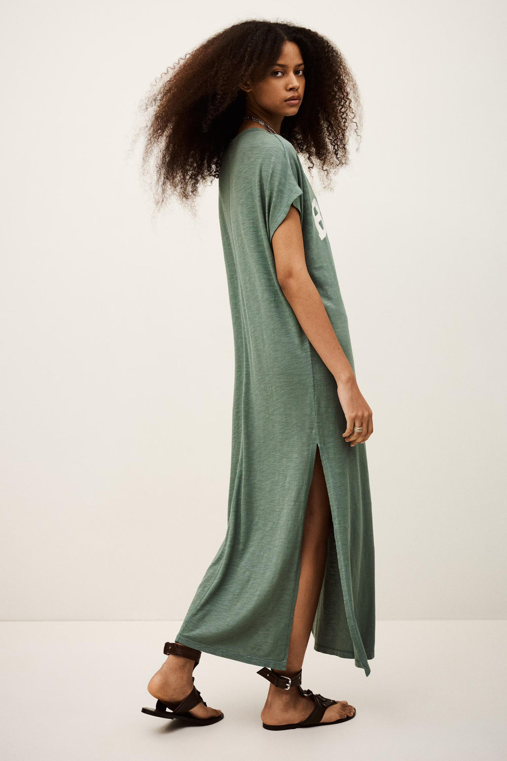 T-Shirt Dress Civia Green | ba&sh Clothing
