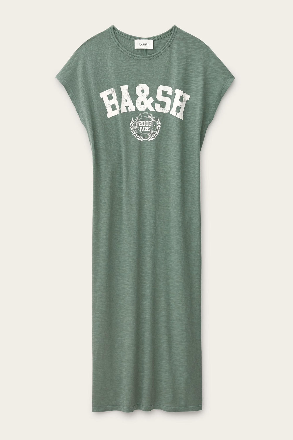 T-Shirt Dress Civia Green | ba&sh Clothing