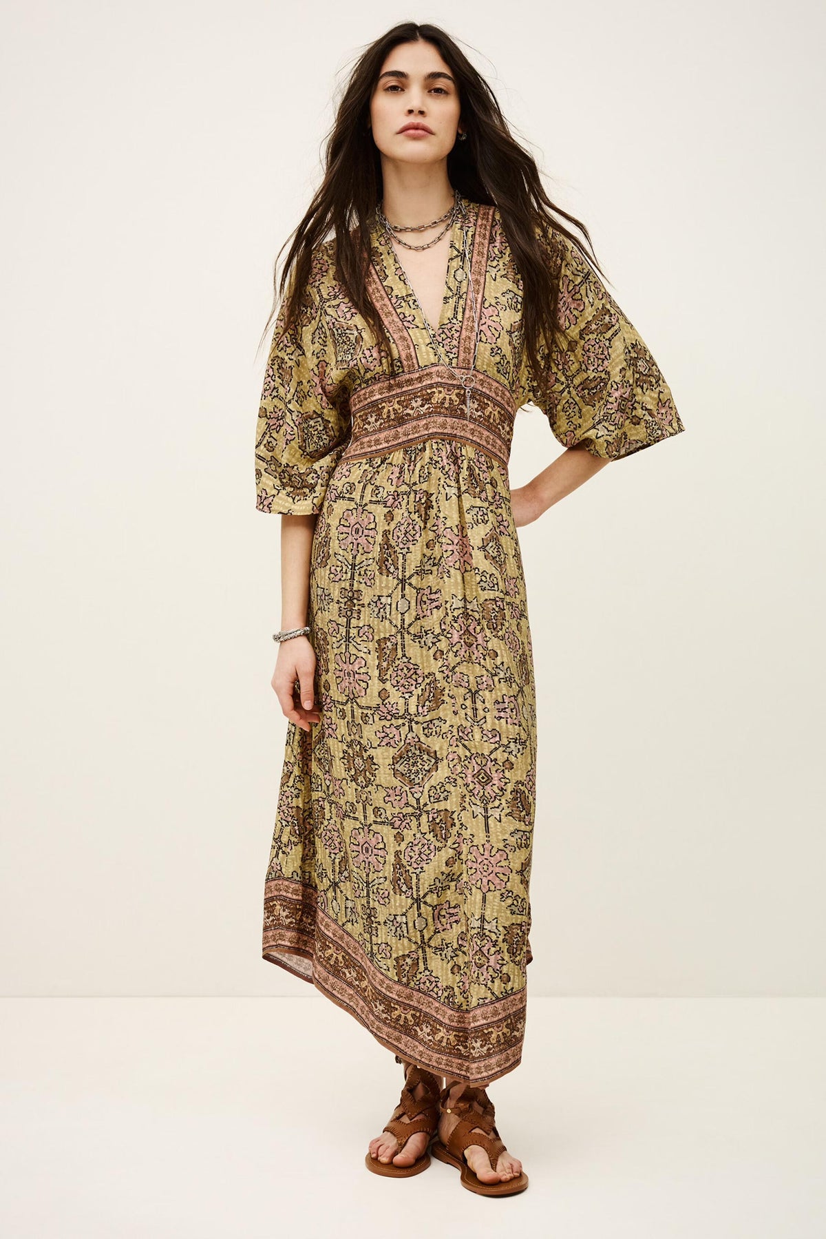 Midi Dress Pipa Yellow | ba&sh Clothing