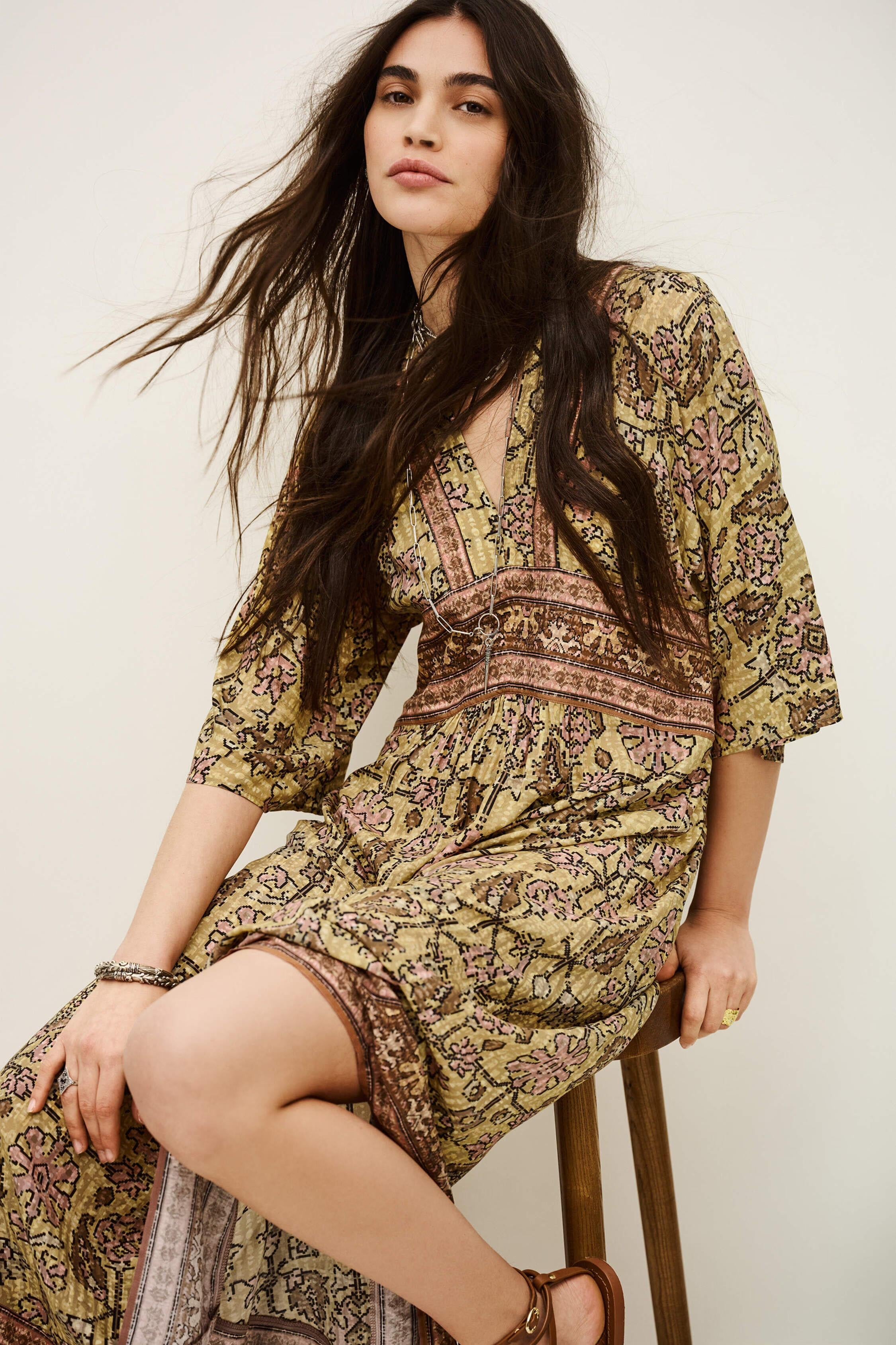 Midi Dress Pipa Yellow | ba&sh Clothing