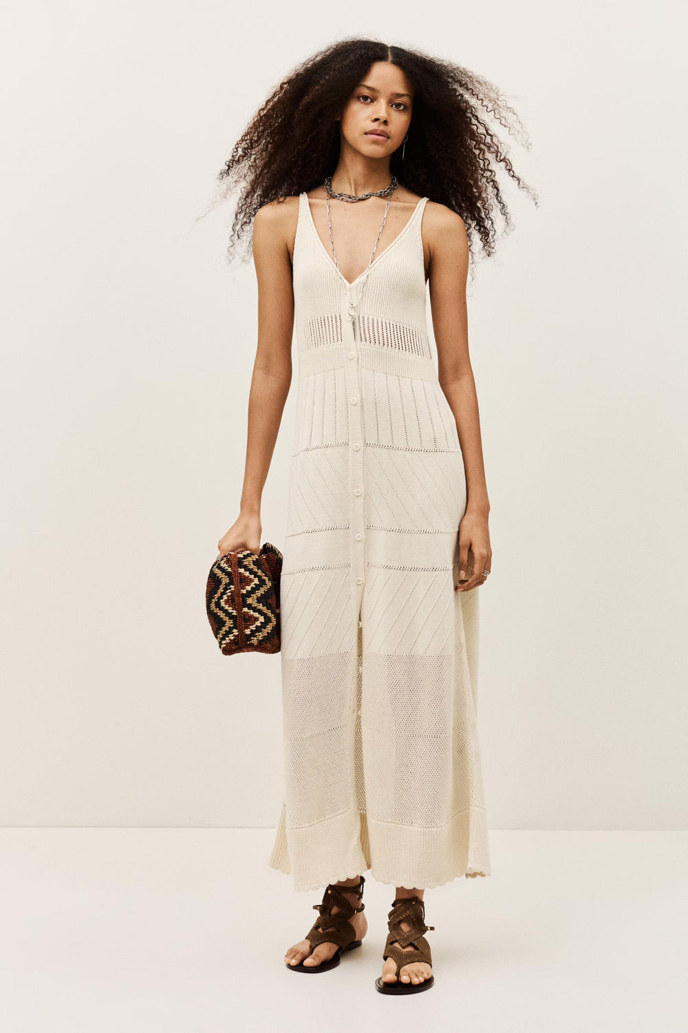 Midi Dress Joelle Off-White | ba&sh Clothing