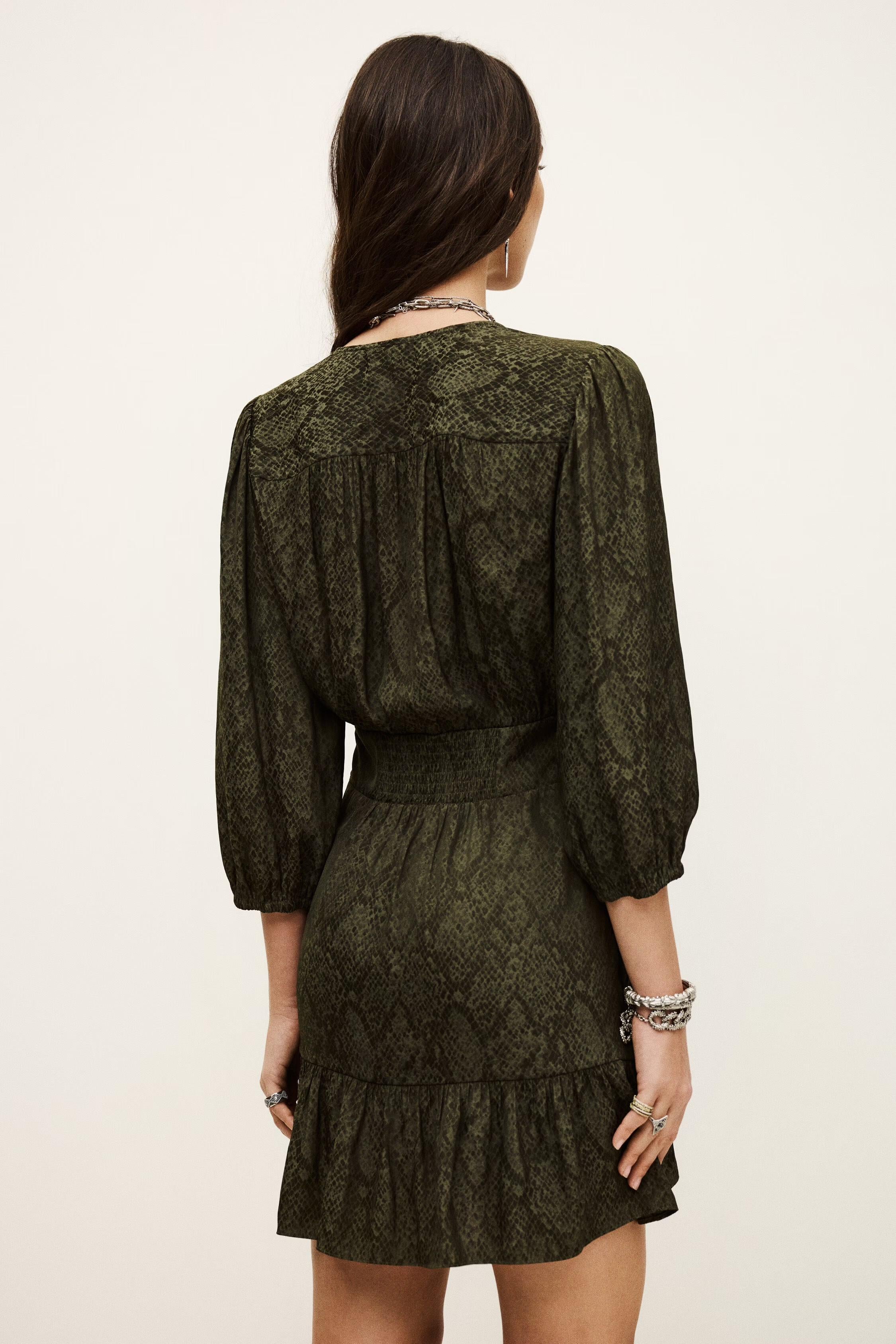 Patterned Mini Dress Romea Green | ba&sh Clothing