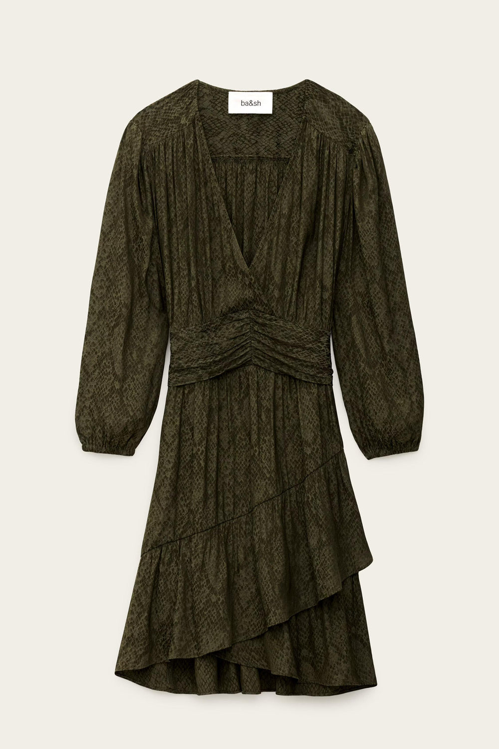 Patterned Mini Dress Romea Green | ba&sh Clothing
