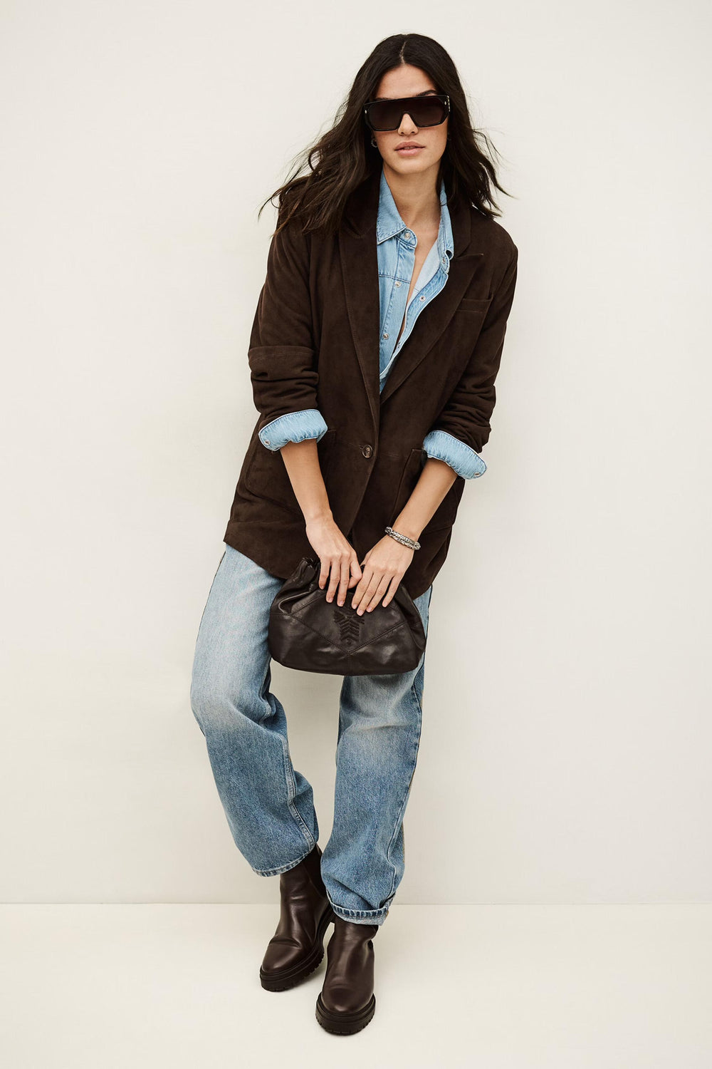 Long Tailored Blazer Mosty Brown | ba&sh Sale|Clothing