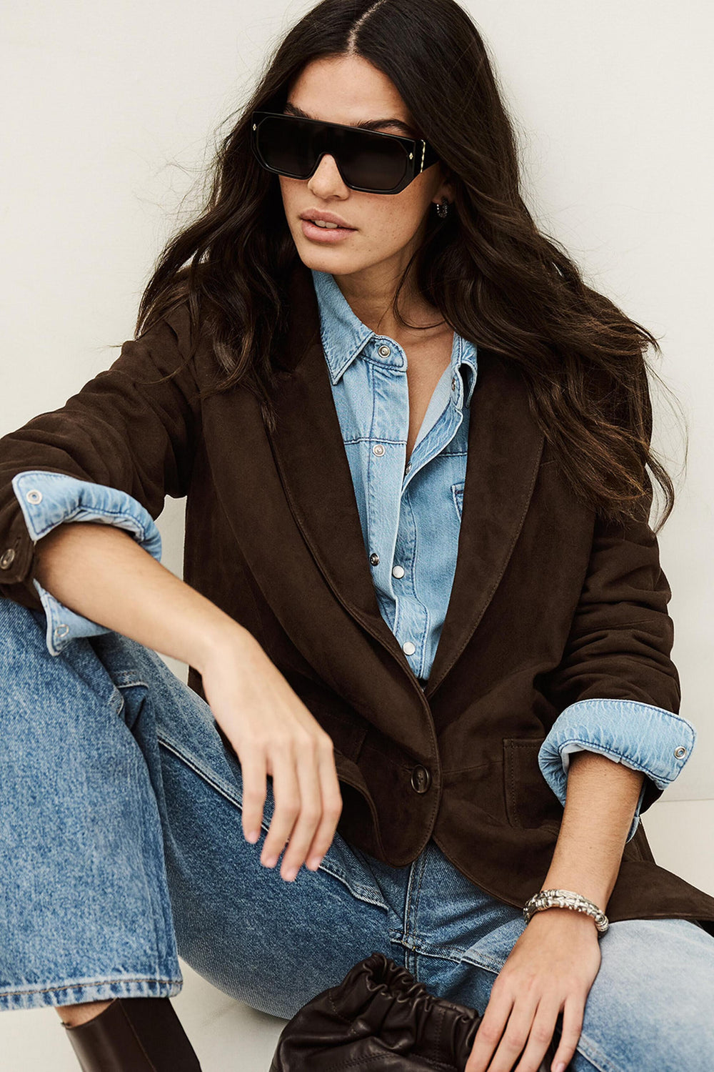 Long Tailored Blazer Mosty Brown | ba&sh Sale|Clothing