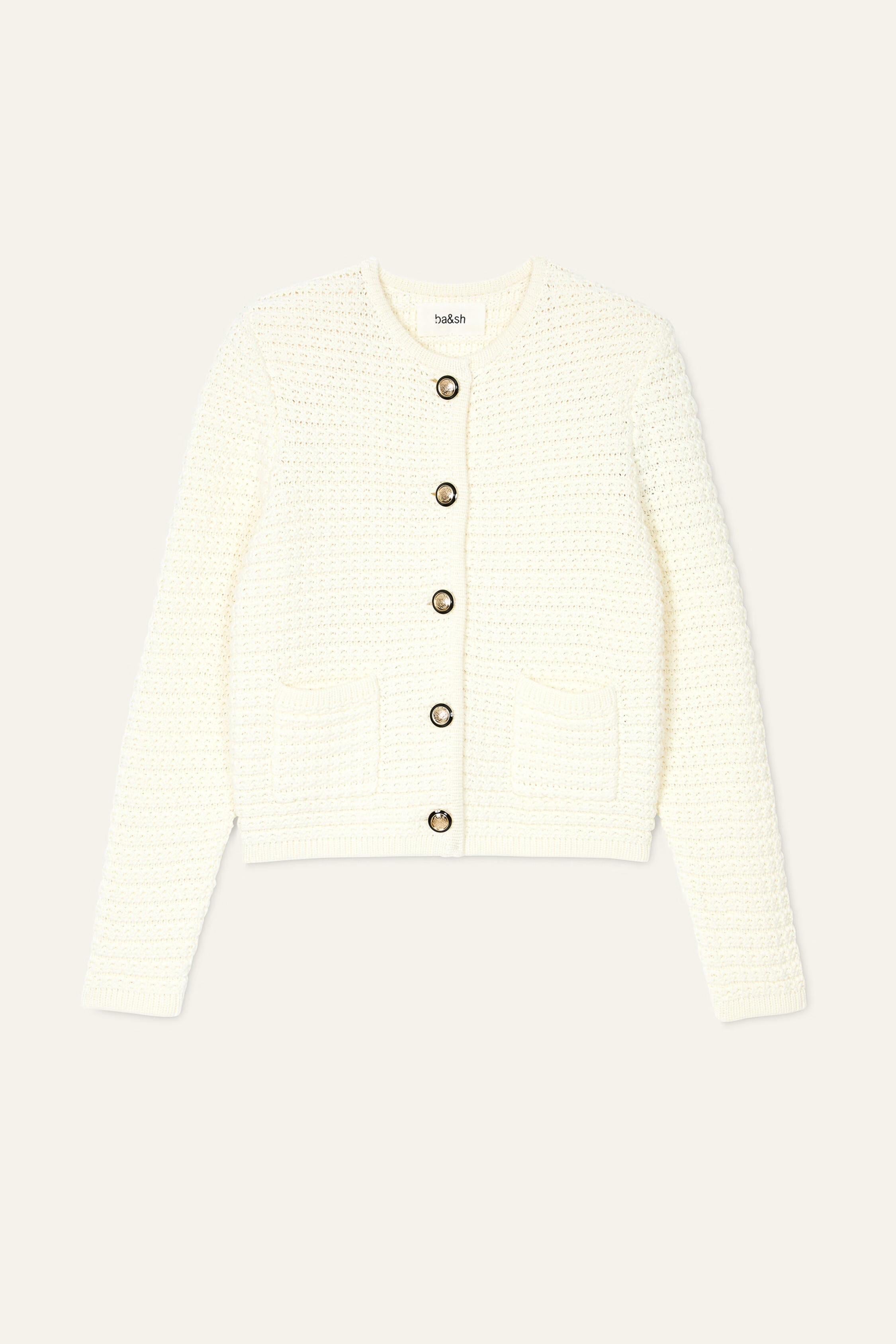 Decorative Knit Cardigan Gaspard Off-White | ba&sh Sale|Clothing