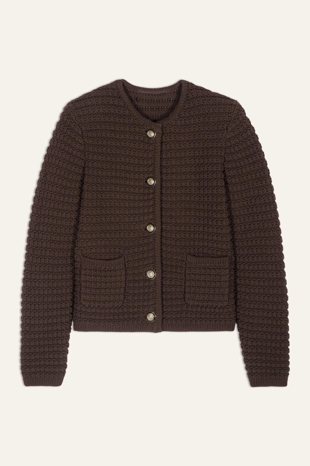 Long-Sleeved Cardigan Gaspard Brown | ba&sh Sale|Clothing