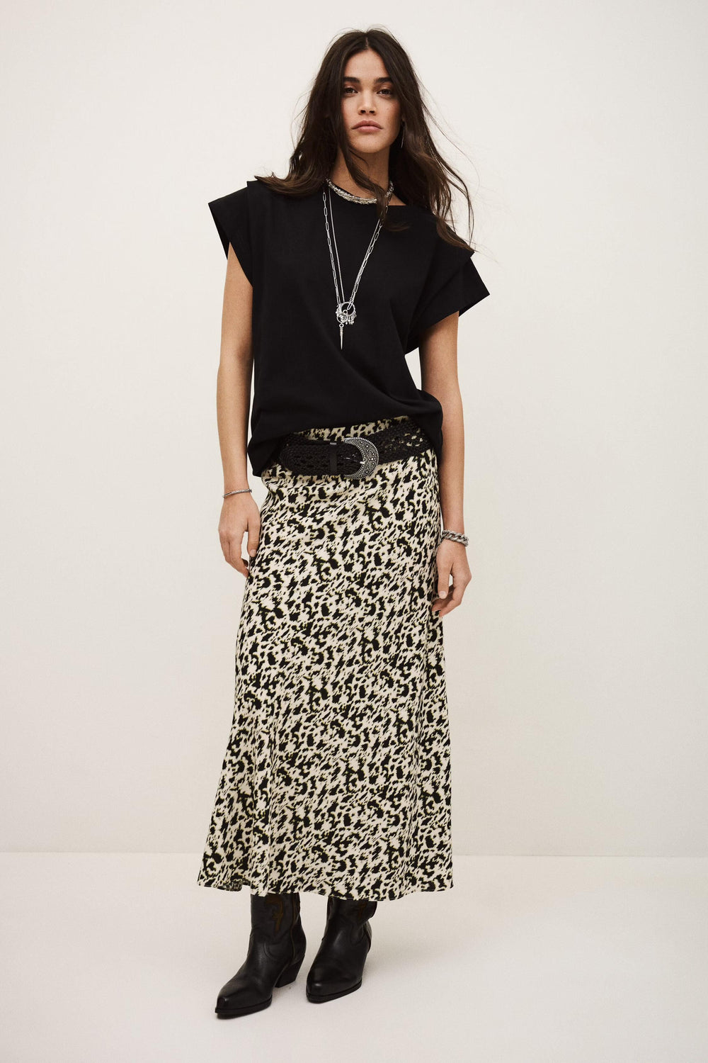 Asymmetrical Midi Skirt Paena Off-White | ba&sh Sale|Clothing