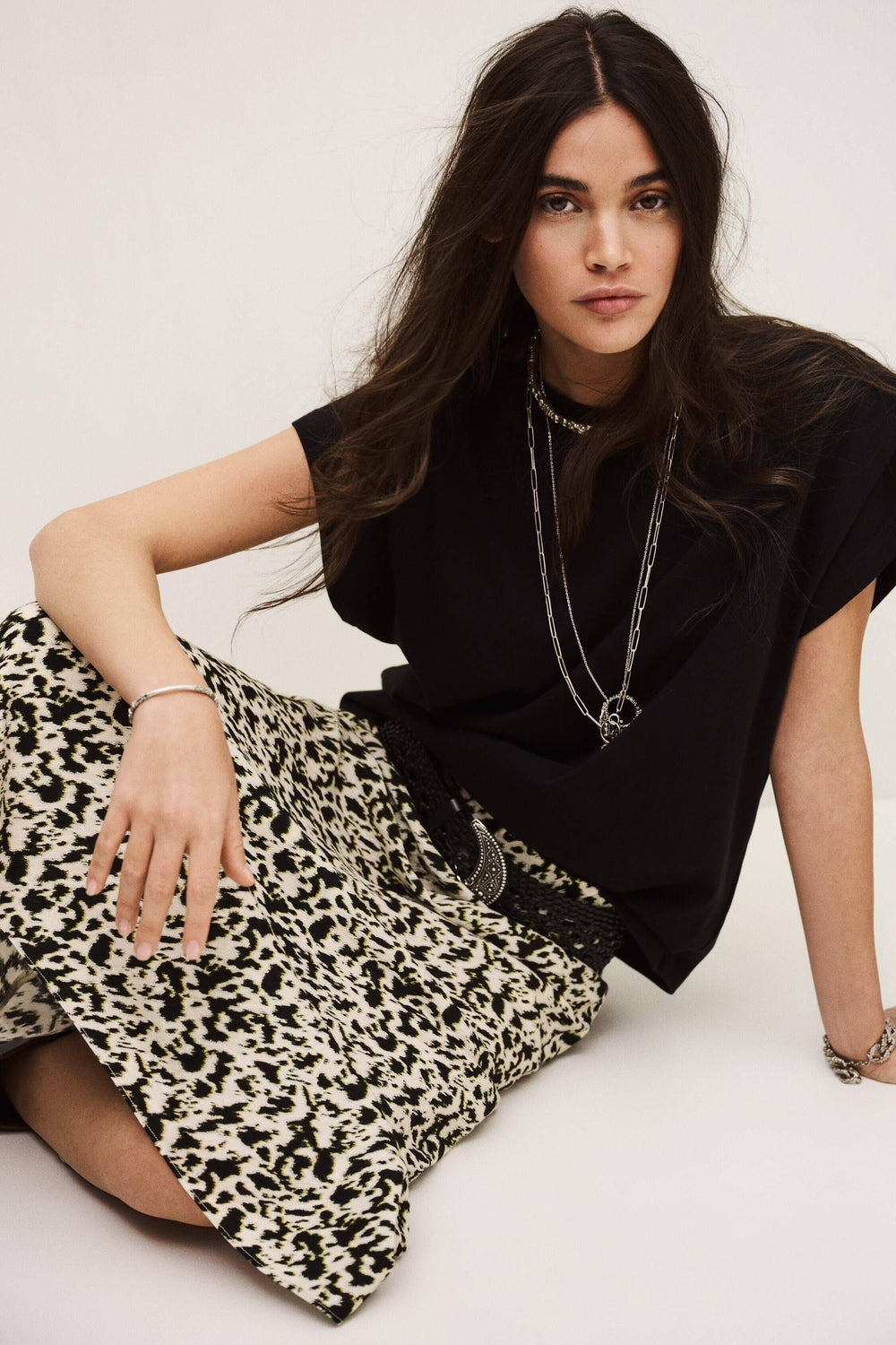 Asymmetrical Midi Skirt Paena Off-White | ba&sh Sale|Clothing
