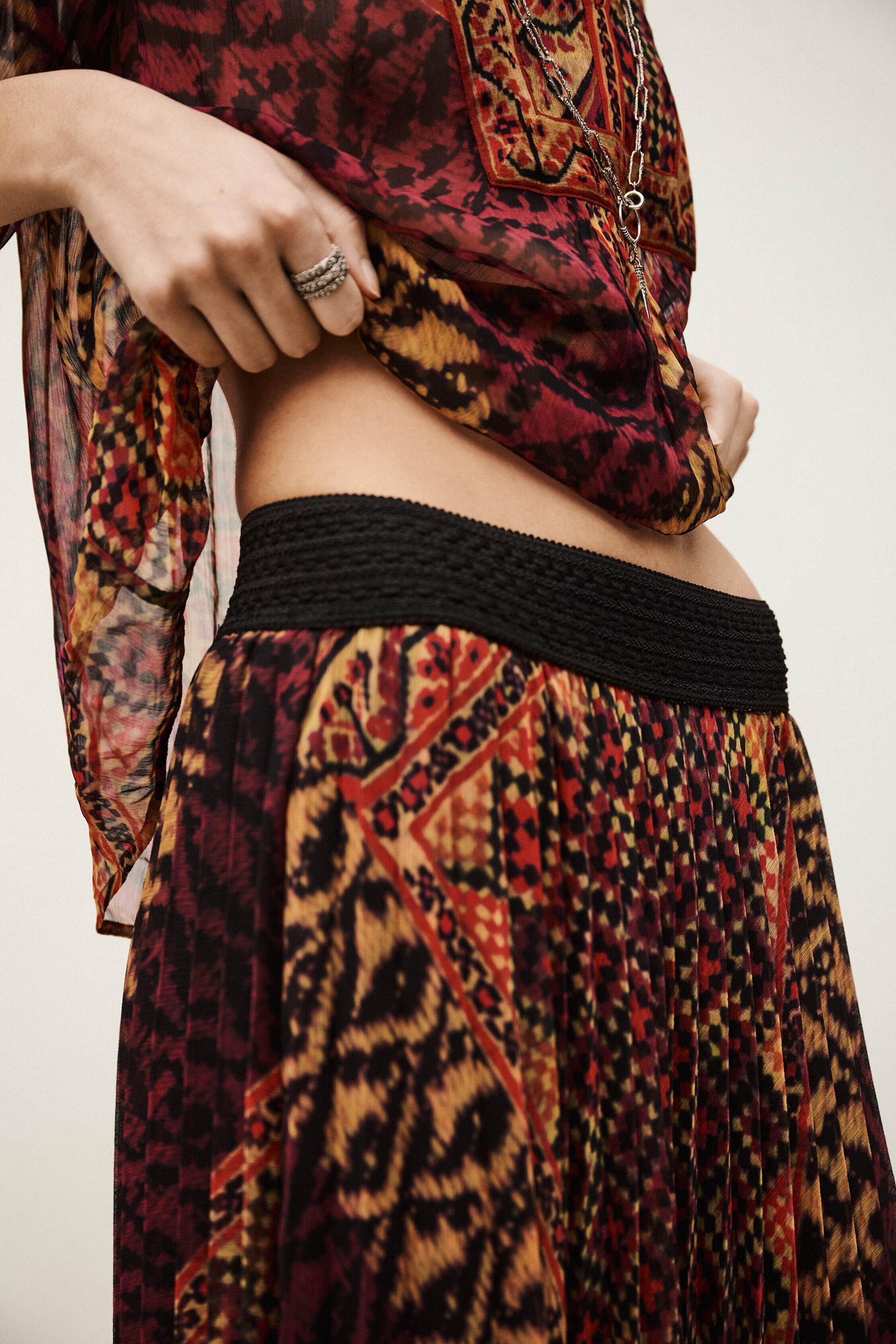 Patterned Midi Skirt Olgia Red | ba&sh Sale|Clothing