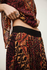 Patterned Midi Skirt Olgia Red | ba&sh Sale|Clothing