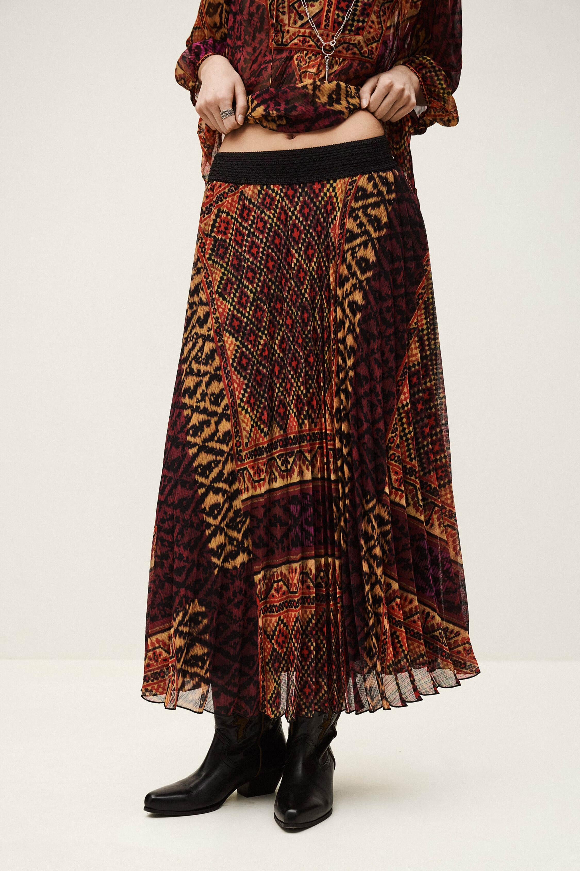 Patterned Midi Skirt Olgia Red | ba&sh Sale|Clothing