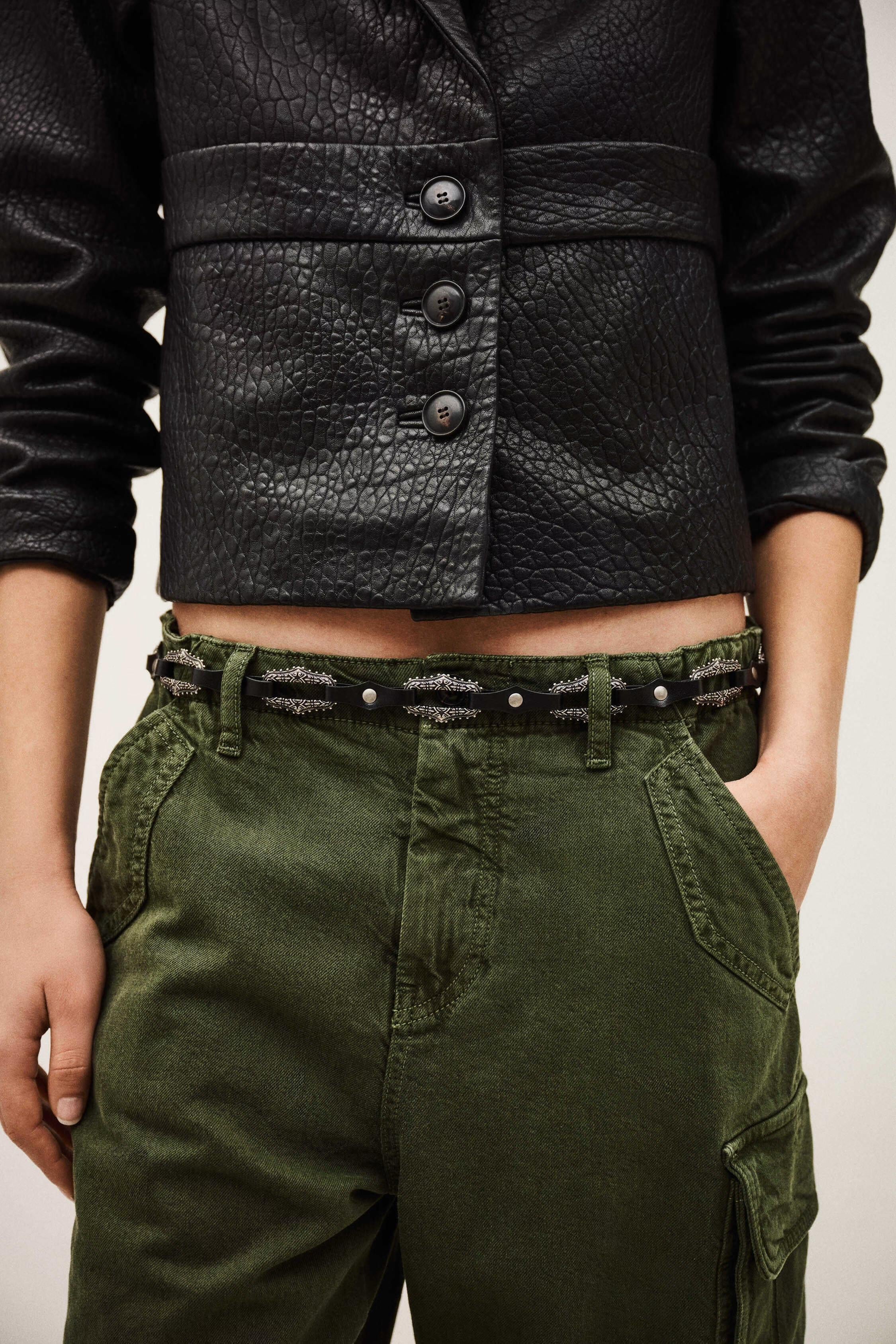 Leather Statement Belt Baptiste Black | ba&sh Sale|Clothing|Shoes & Accessories