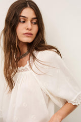 Embroidered Lace Top Parly Off-White | ba&sh Clothing