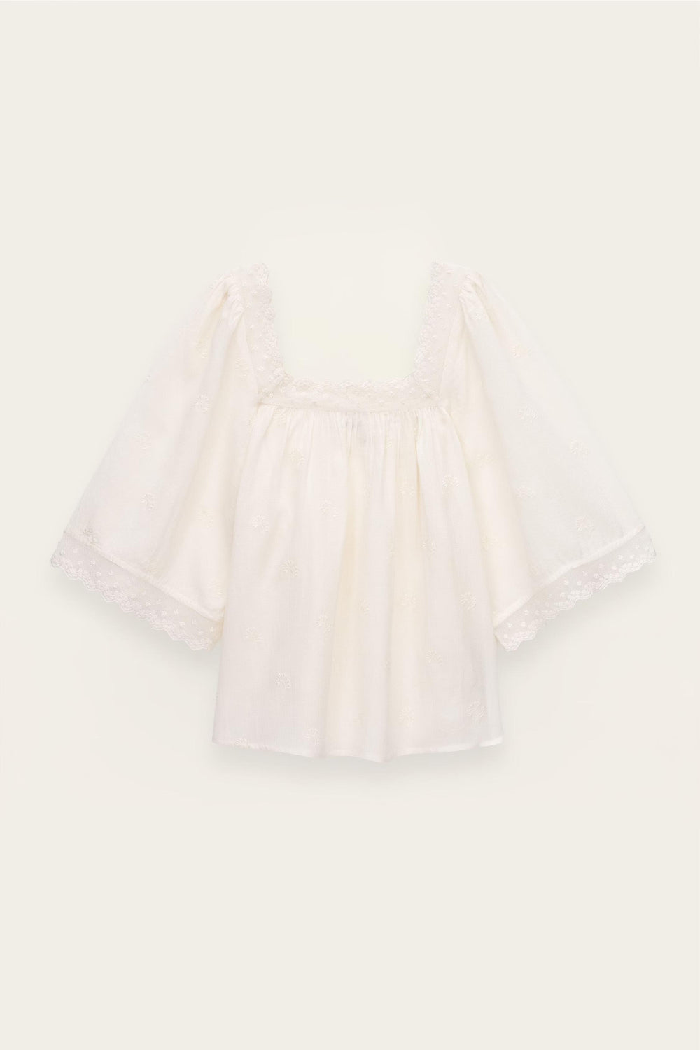 Embroidered Lace Top Parly Off-White | ba&sh Clothing