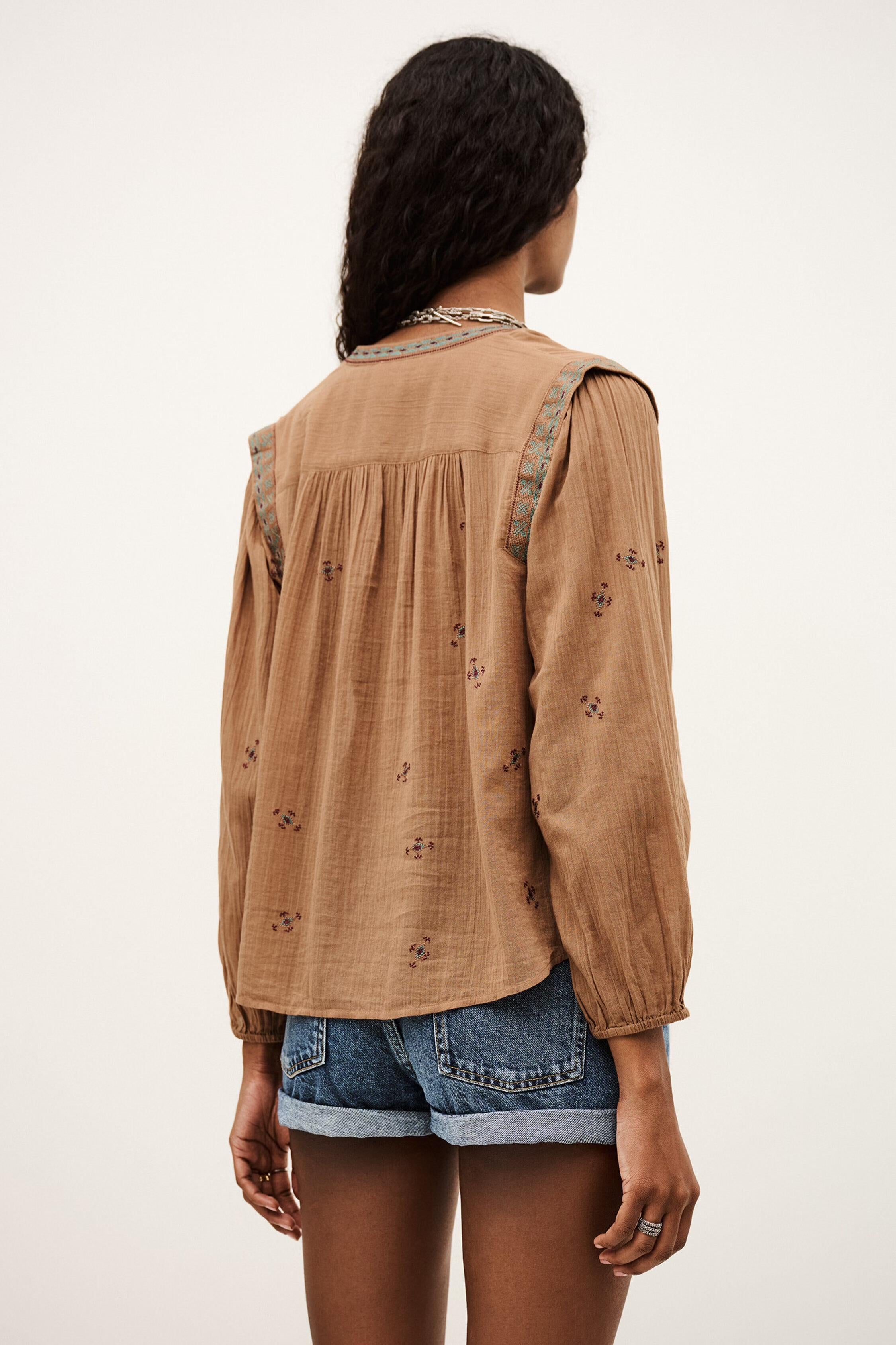 Embroidered Shirt Dalila Beige | ba&sh Clothing
