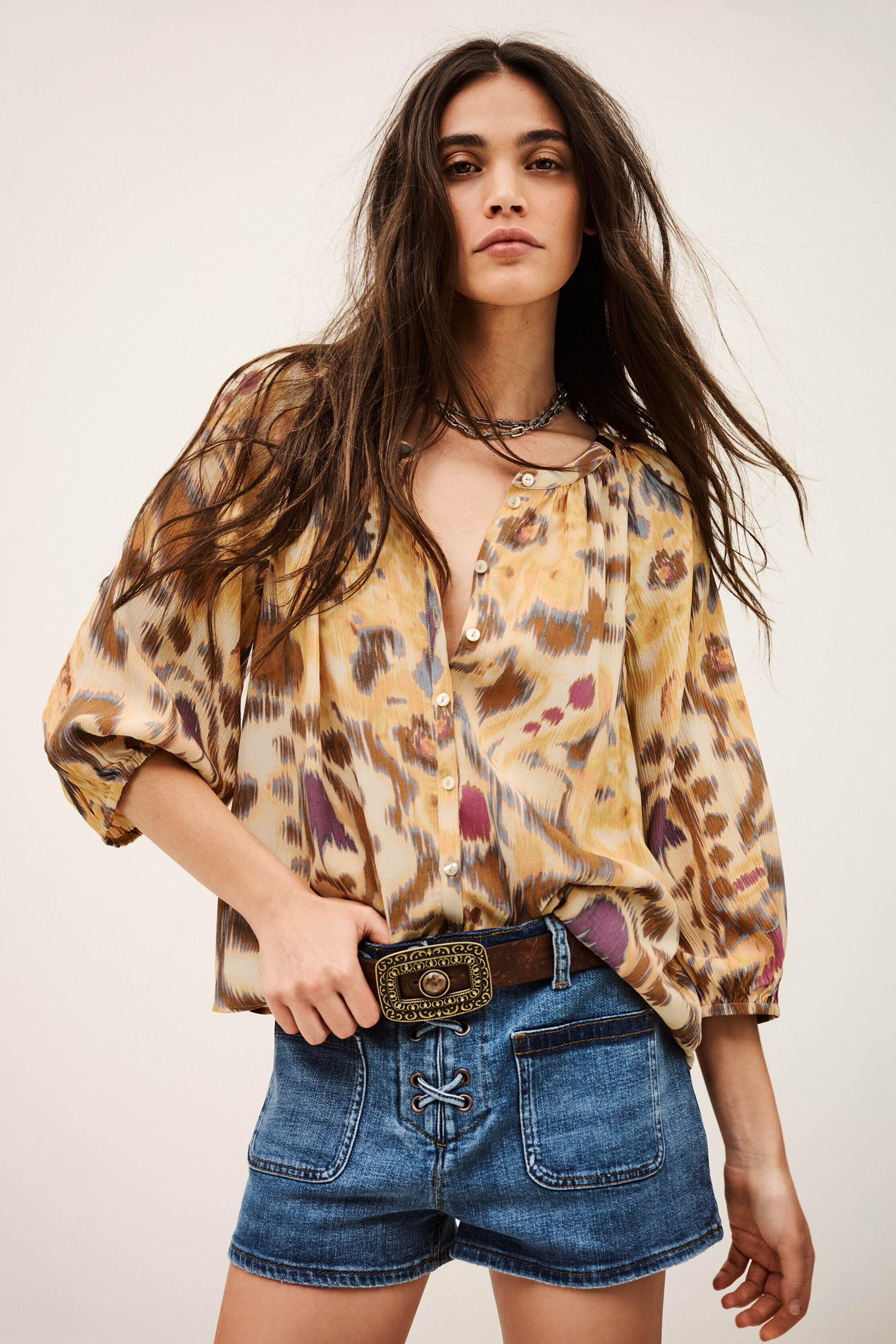 Patterned Shirt Maelle Yellow | ba&sh Clothing