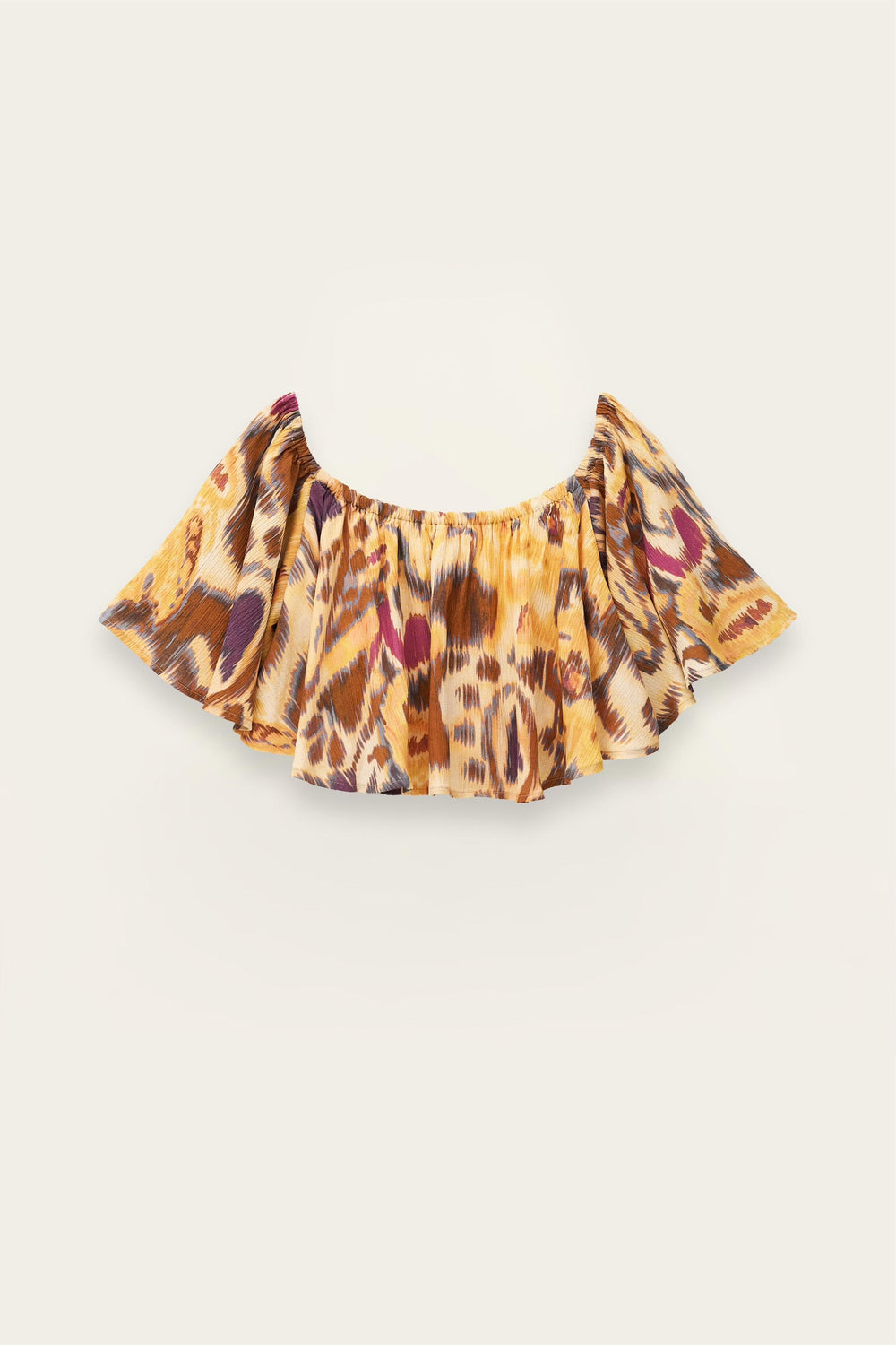 Strapless Ruffled Top Manthea Yellow | ba&sh Clothing