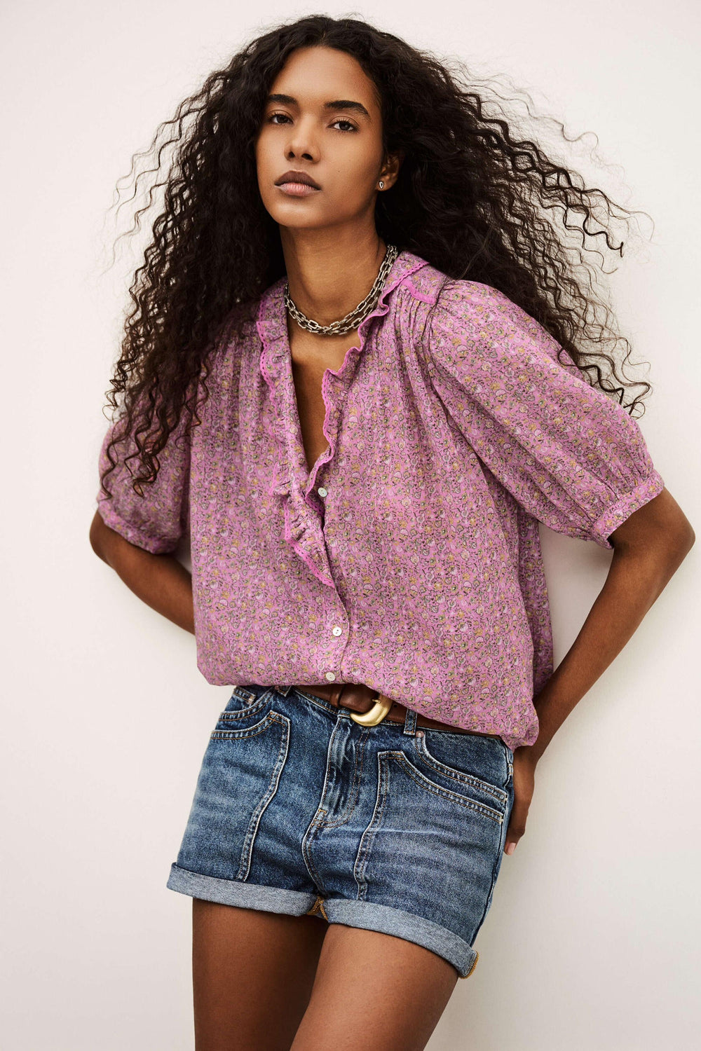 Patterned Shirt Physalys Pink | ba&sh Clothing
