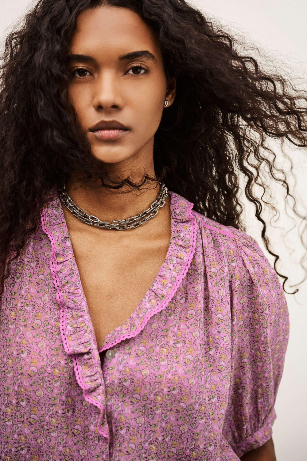 Patterned Shirt Physalys Pink | ba&sh Clothing