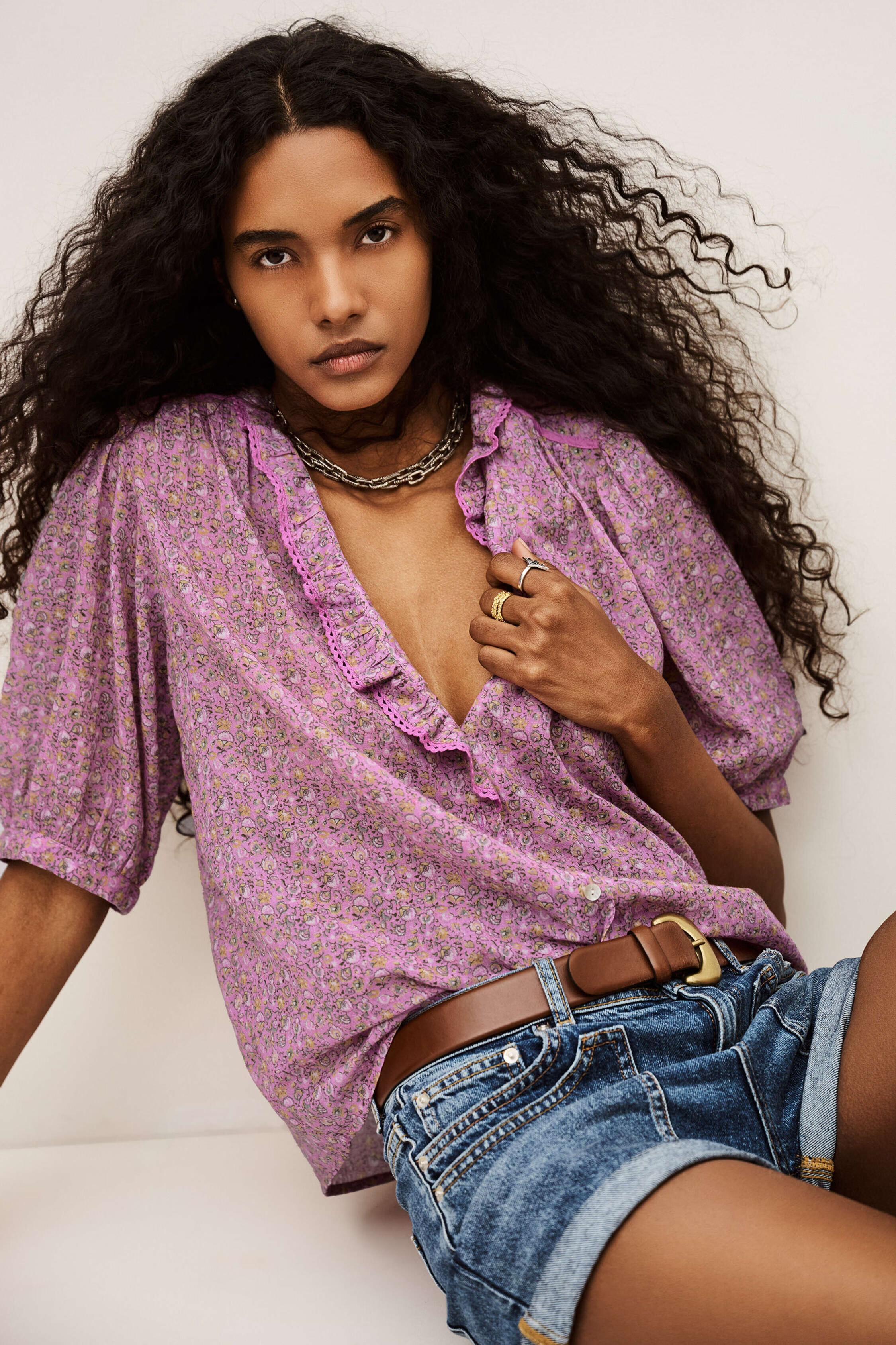 Patterned Shirt Physalys Pink | ba&sh Clothing
