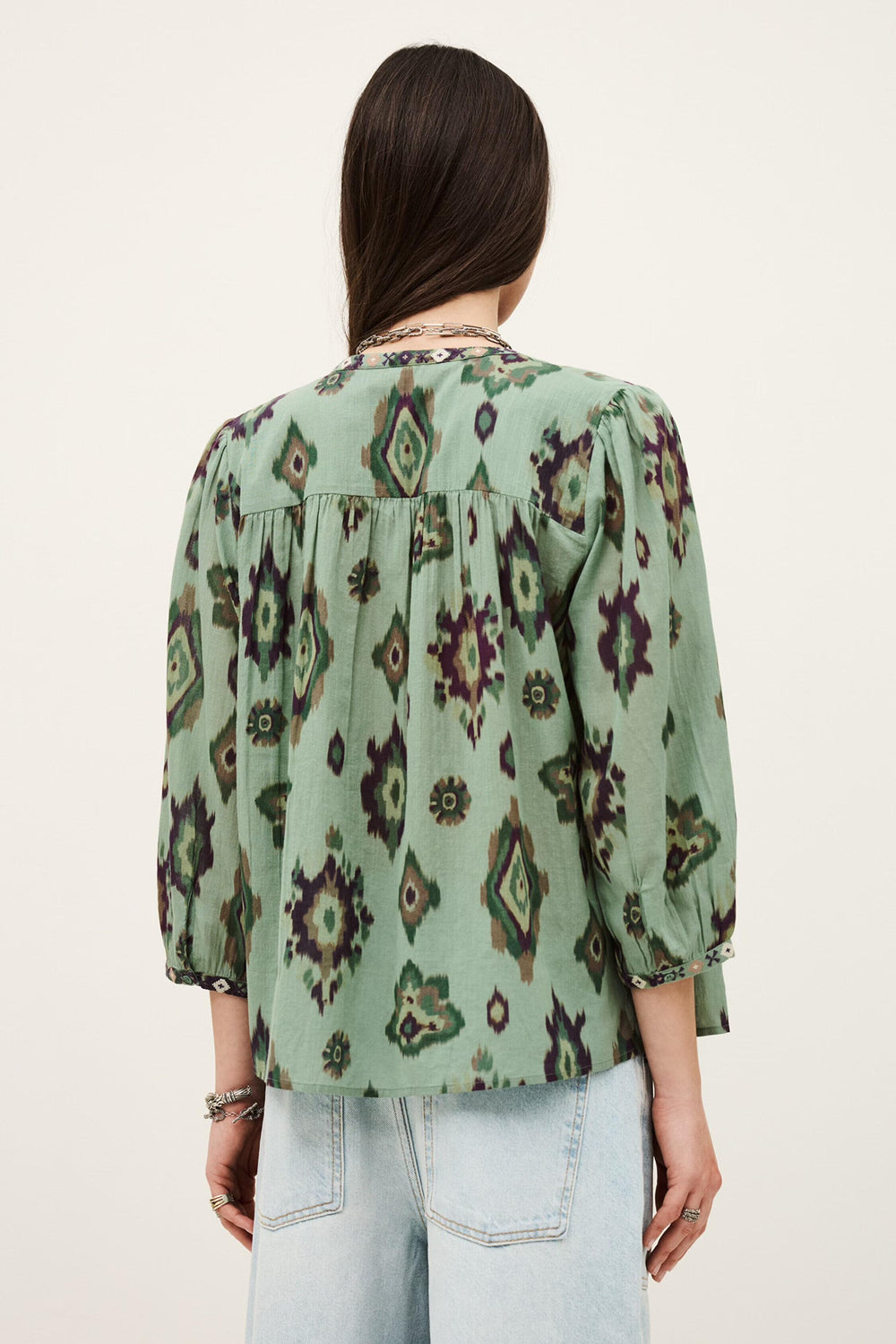 Patterned Shirt Odelie Green | ba&sh Clothing