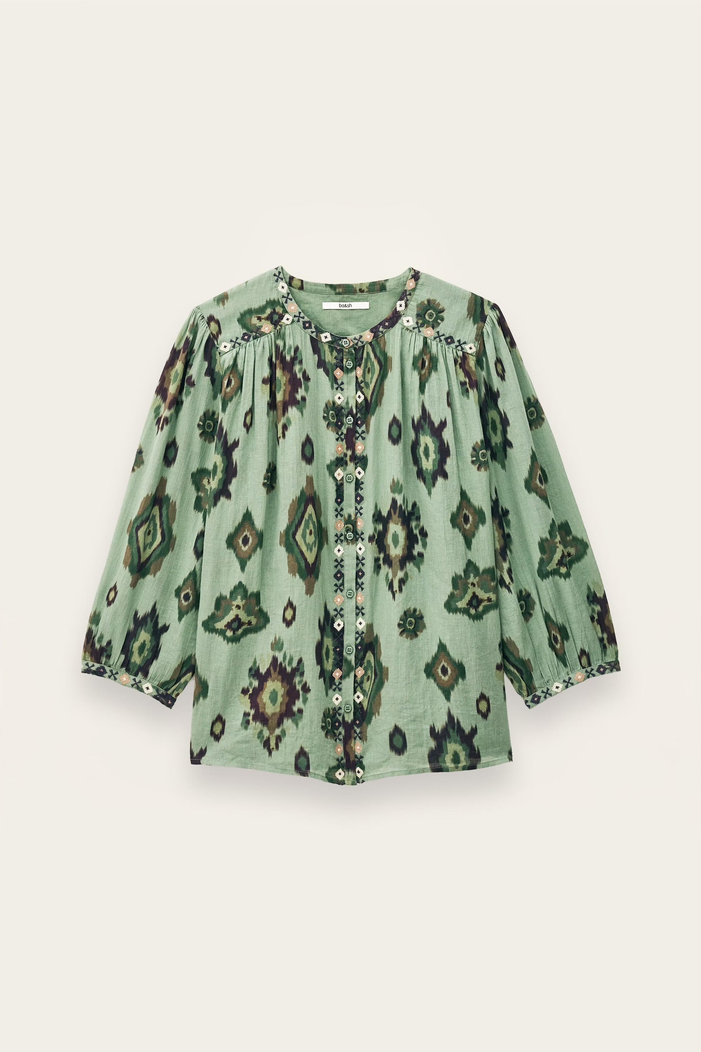 Patterned Shirt Odelie Green | ba&sh Clothing