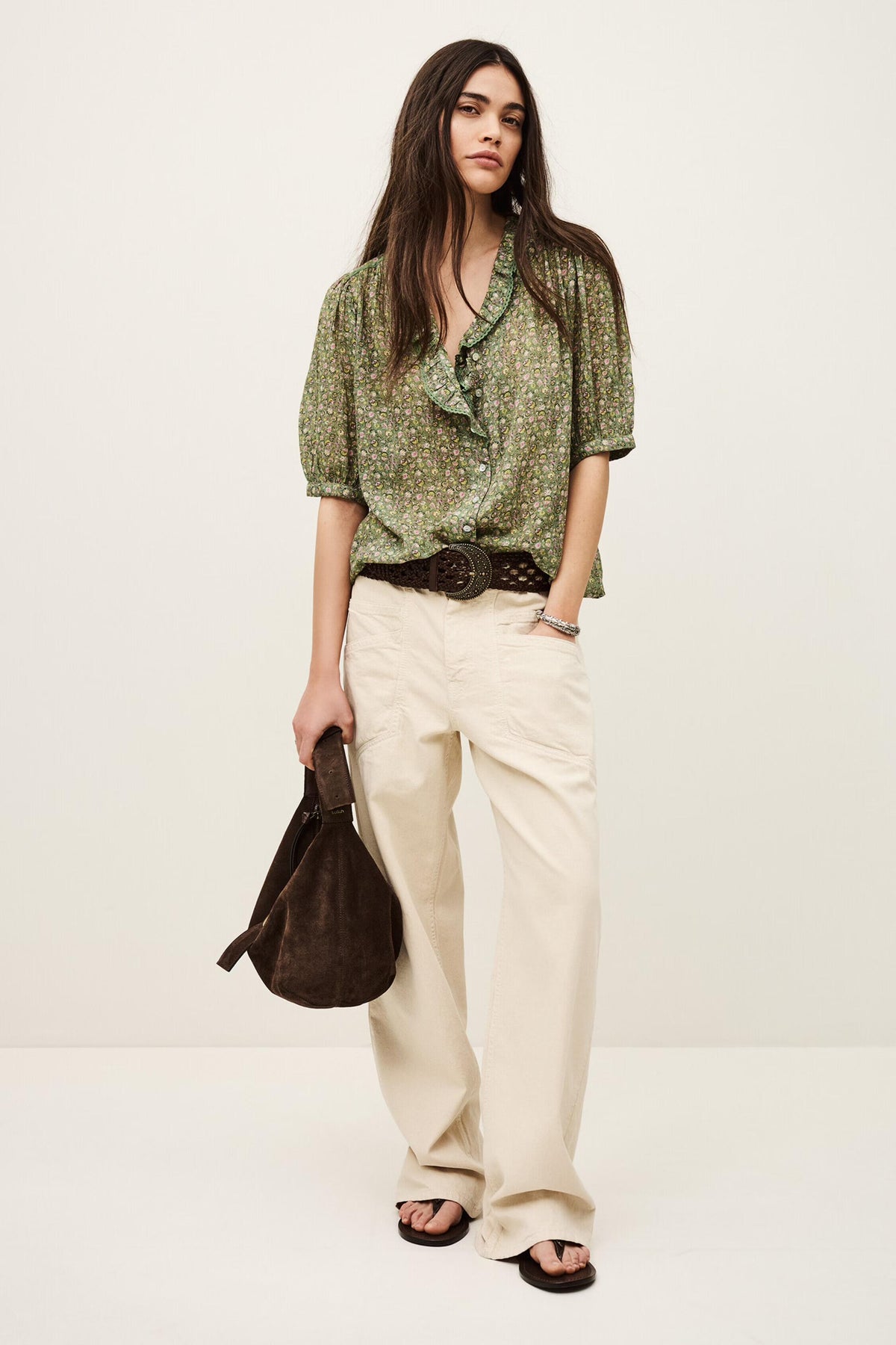 Patterned Shirt Physalys Green | ba&sh Clothing