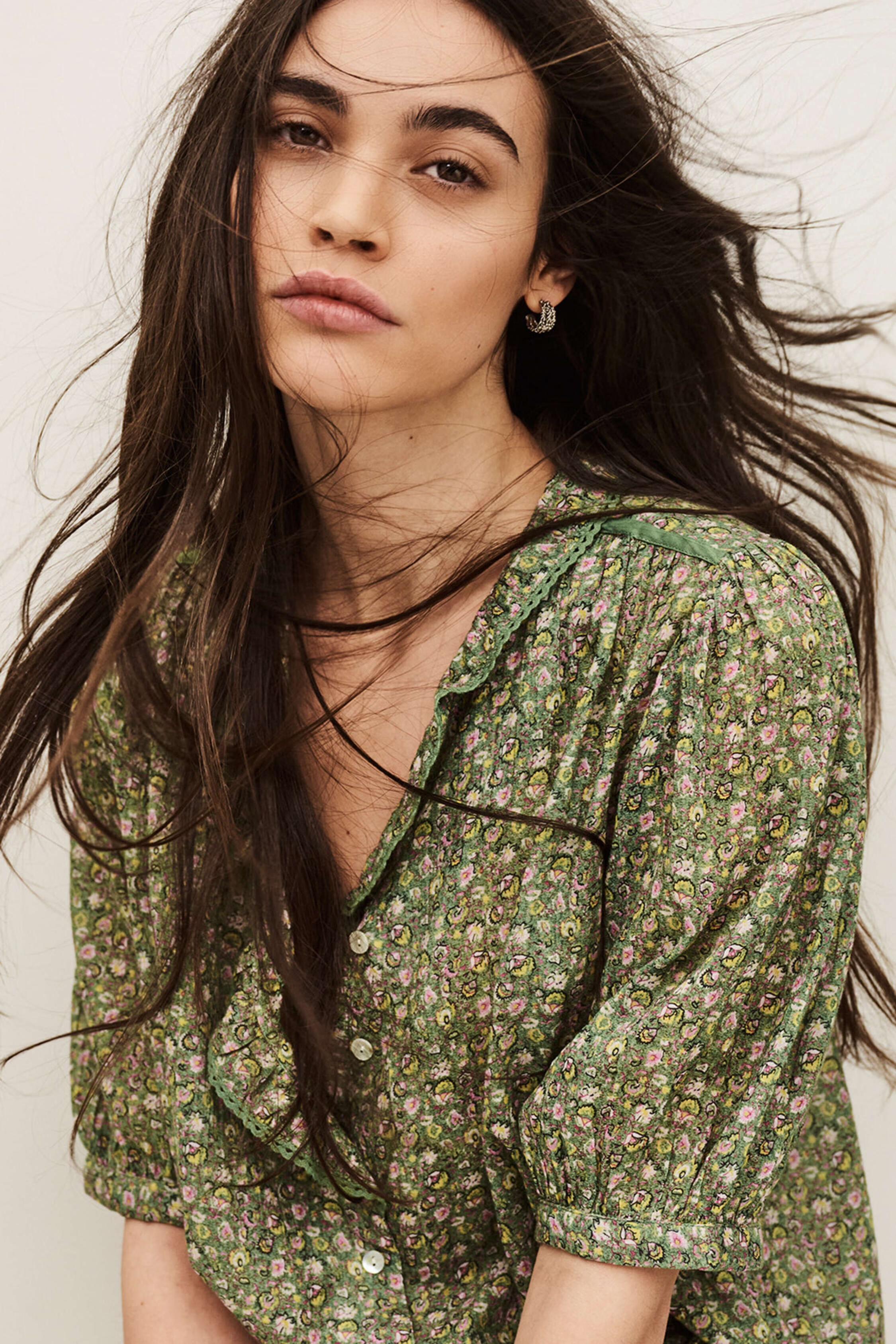 Patterned Shirt Physalys Green | ba&sh Clothing