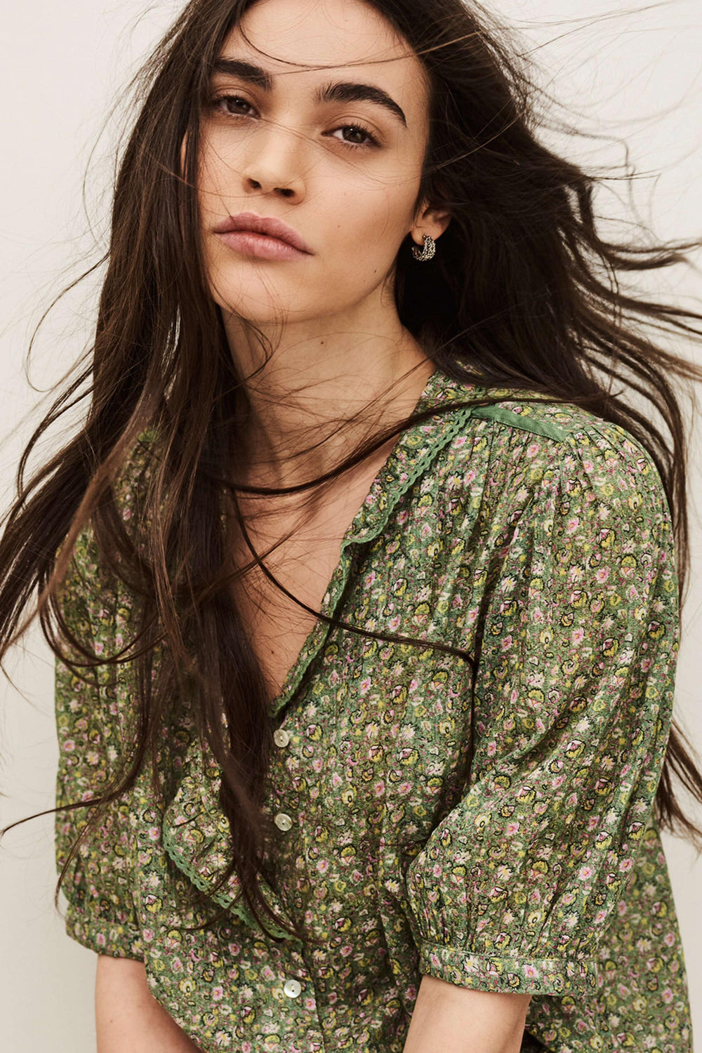 Patterned Shirt Physalys Green | ba&sh Clothing