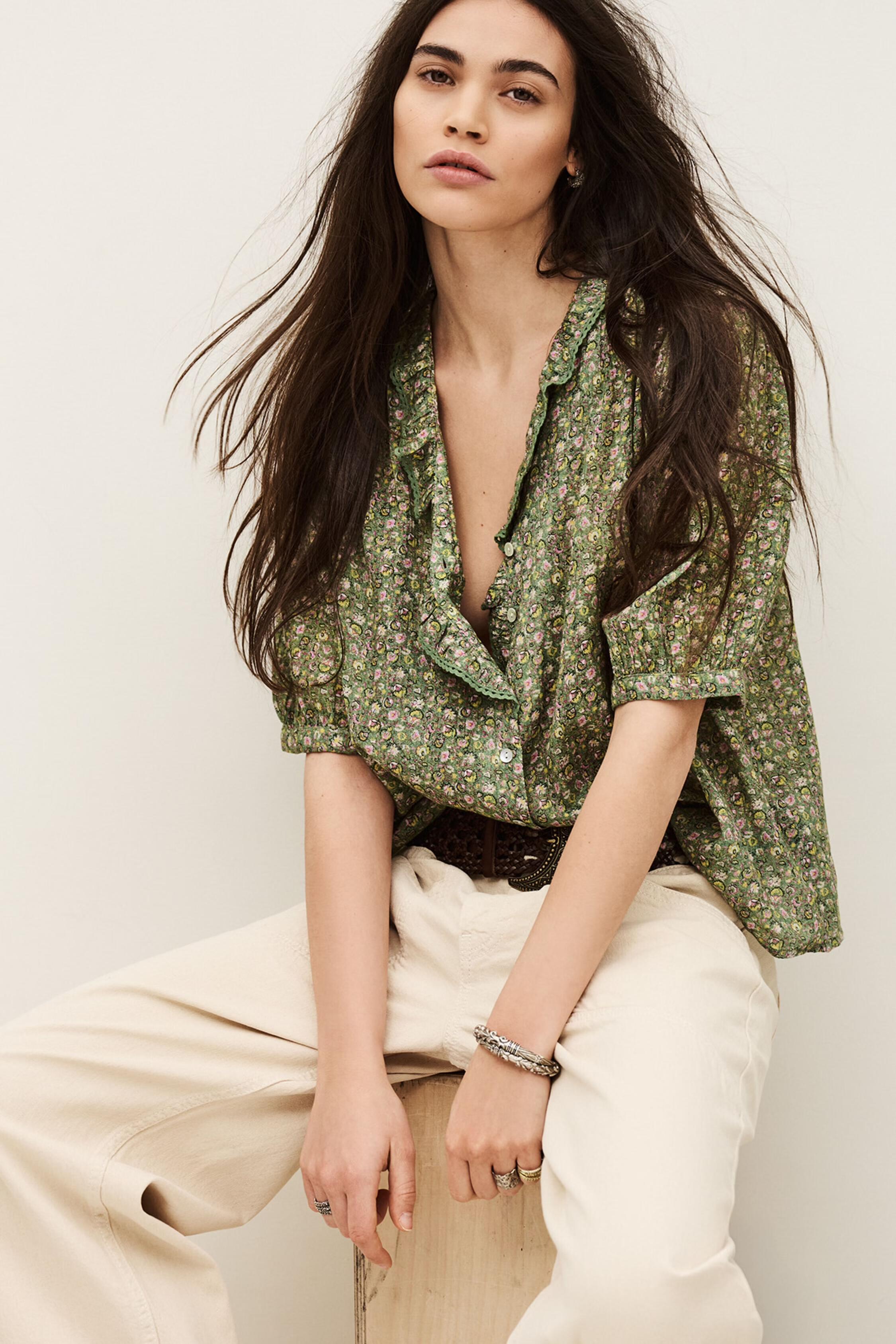 Patterned Shirt Physalys Green | ba&sh Clothing