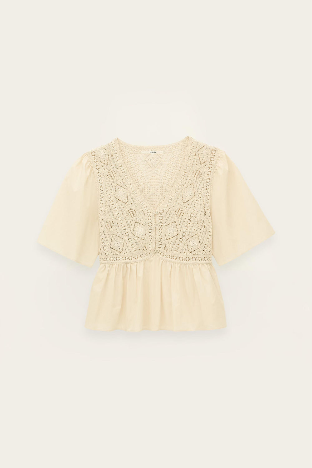 Short-Sleeved Blouse Salvi Off-White | ba&sh Clothing