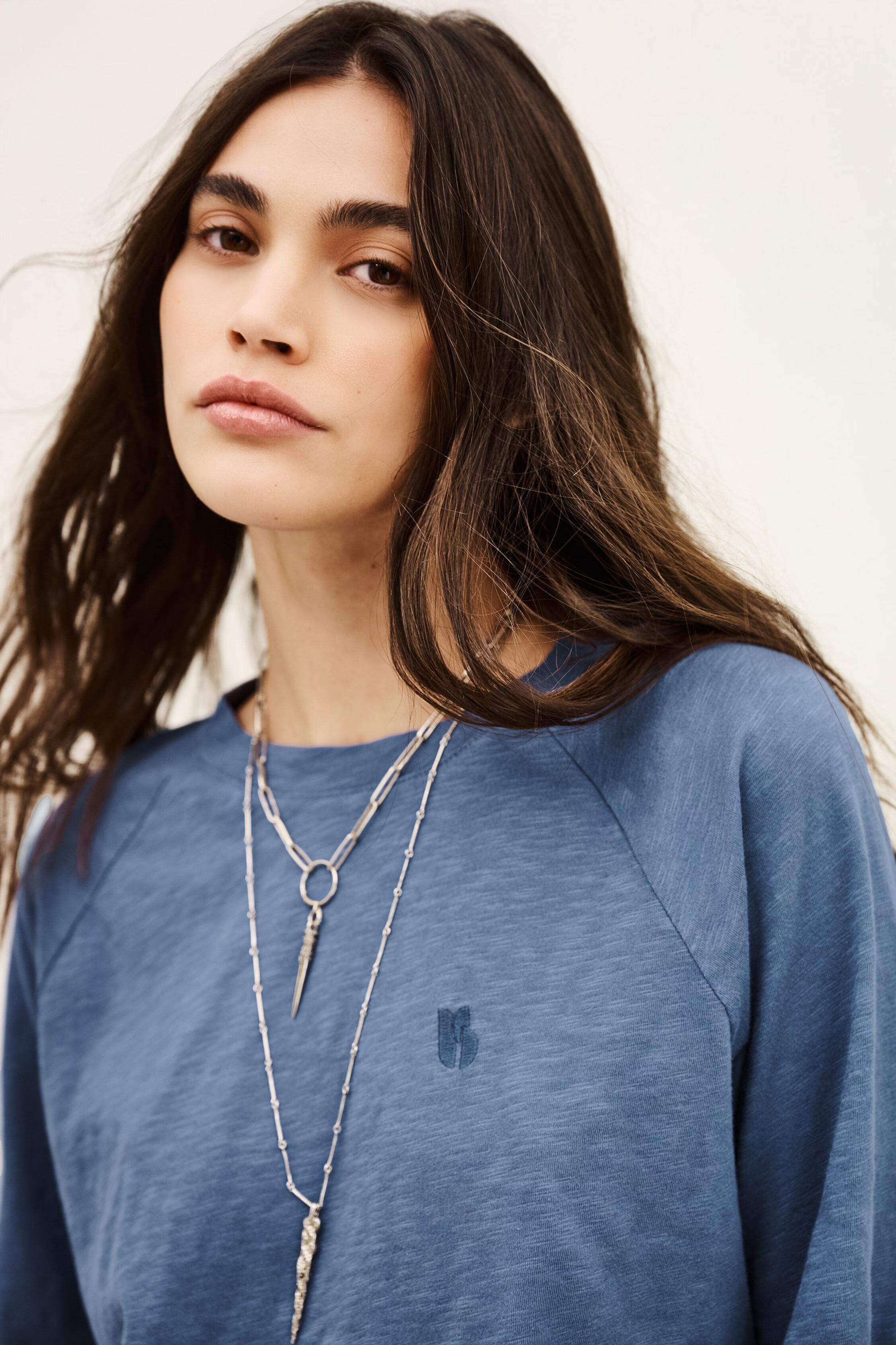 Cotton T-Shirt Vany Blue | ba&sh Clothing
