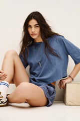 Cotton T-Shirt Vany Blue | ba&sh Clothing