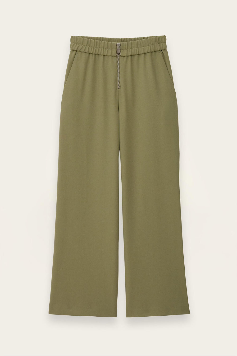 Wide-Leg Waisted Pants Narlos Green | ba&sh Clothing