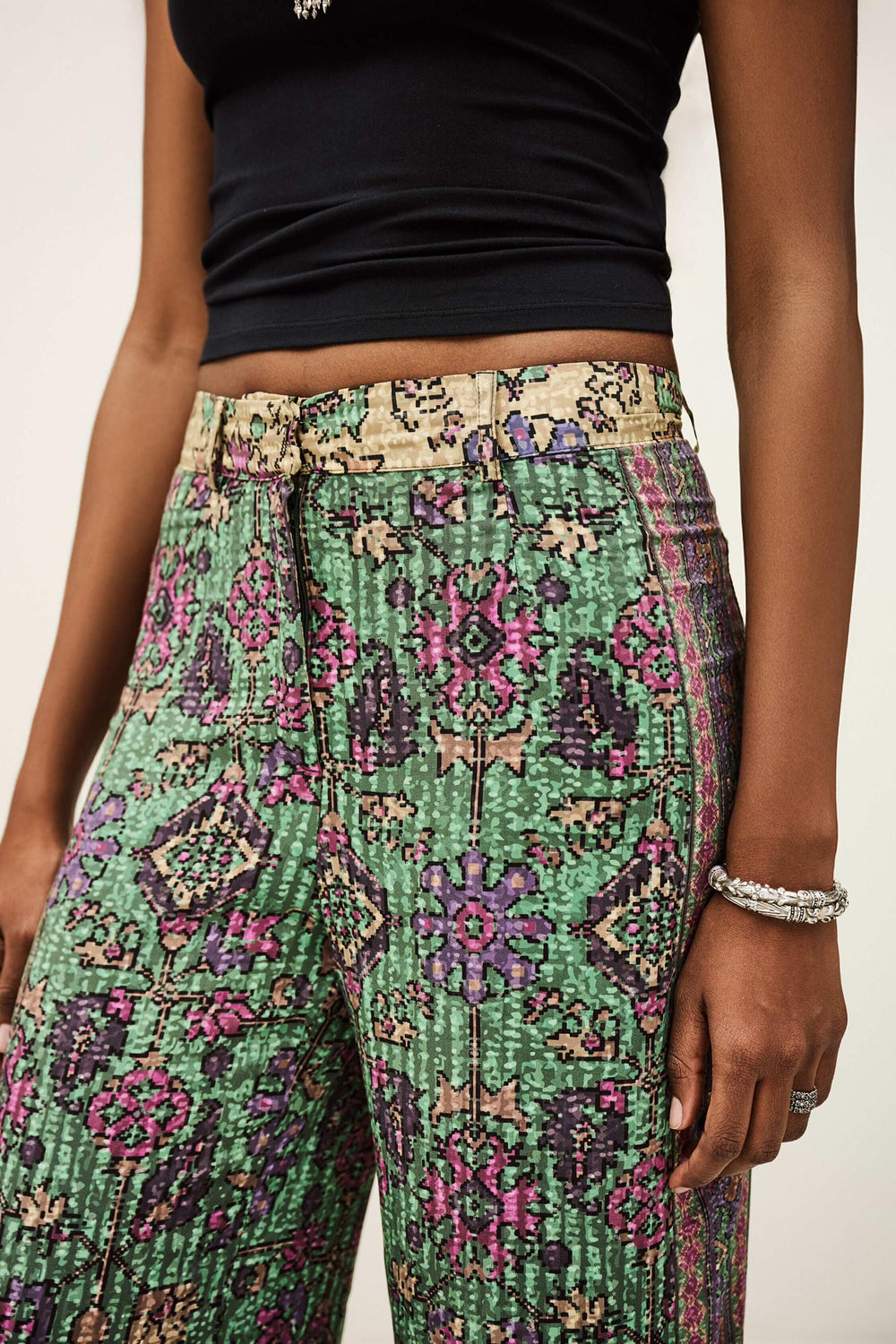 Wide-Leg Pants Pali Green | ba&sh Clothing