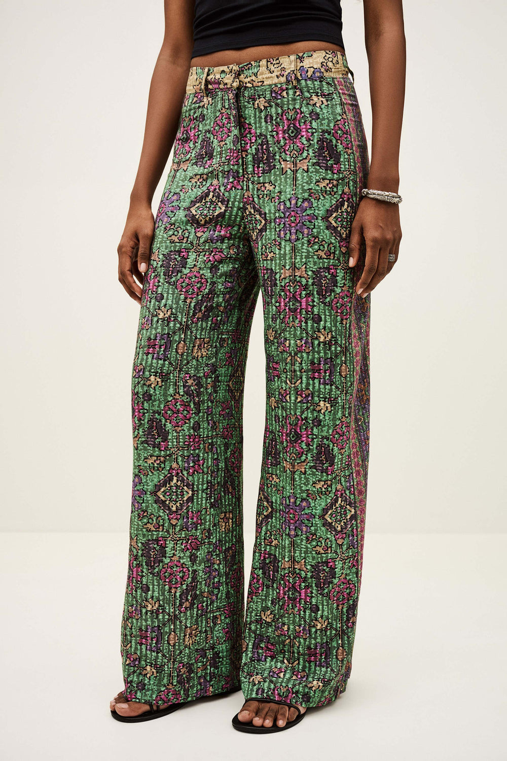 Wide-Leg Pants Pali Green | ba&sh Clothing