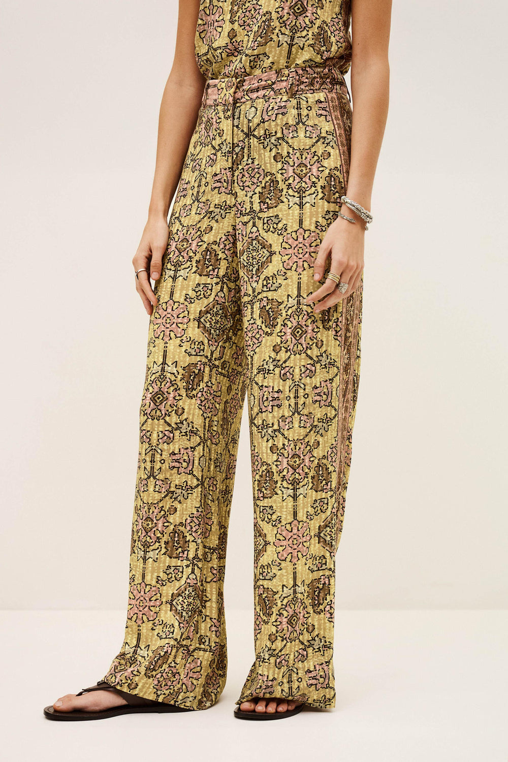 Wide-Leg Pants Pali Yellow | ba&sh Clothing